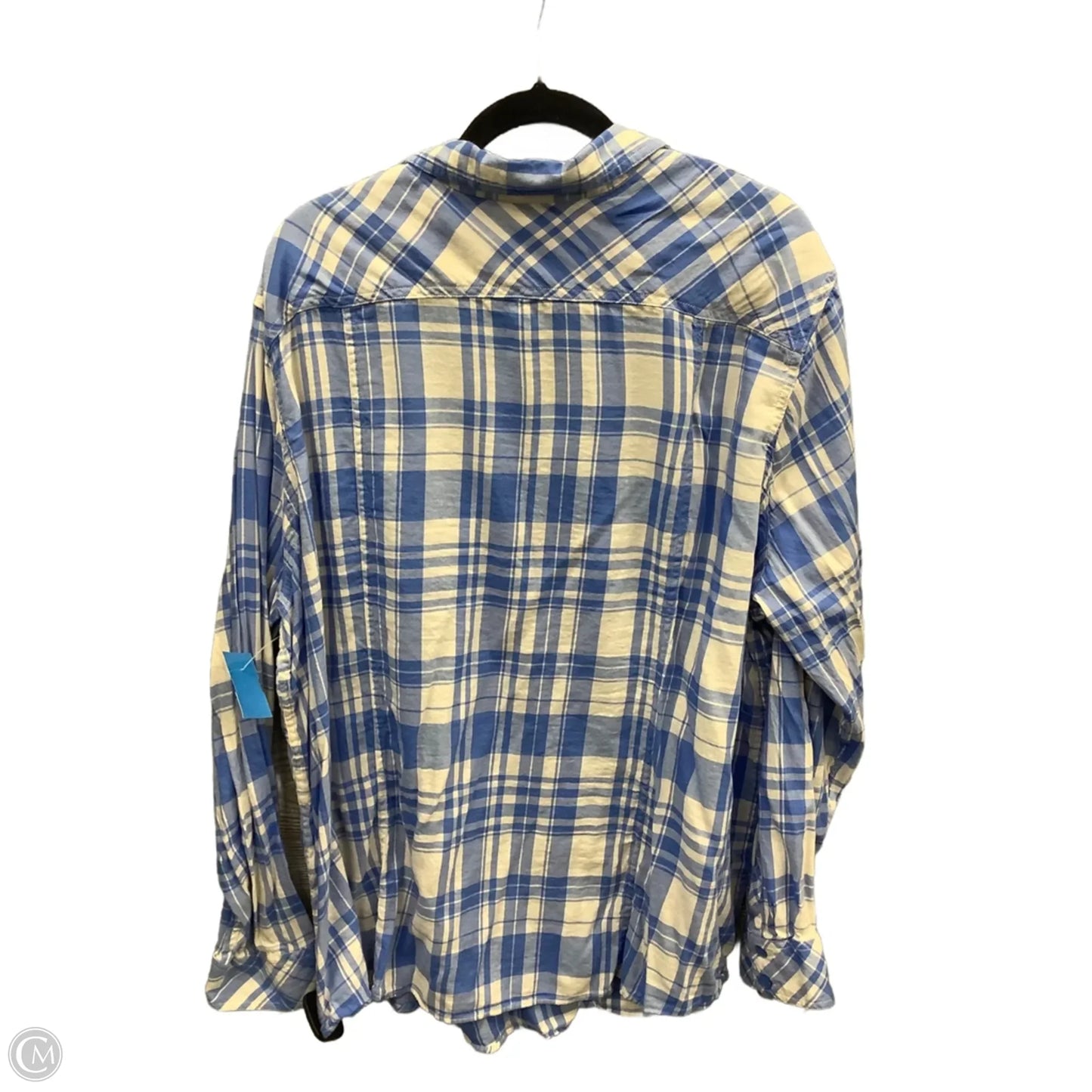 Top Long Sleeve By Clothes Mentor In Plaid Pattern, Size: 3x