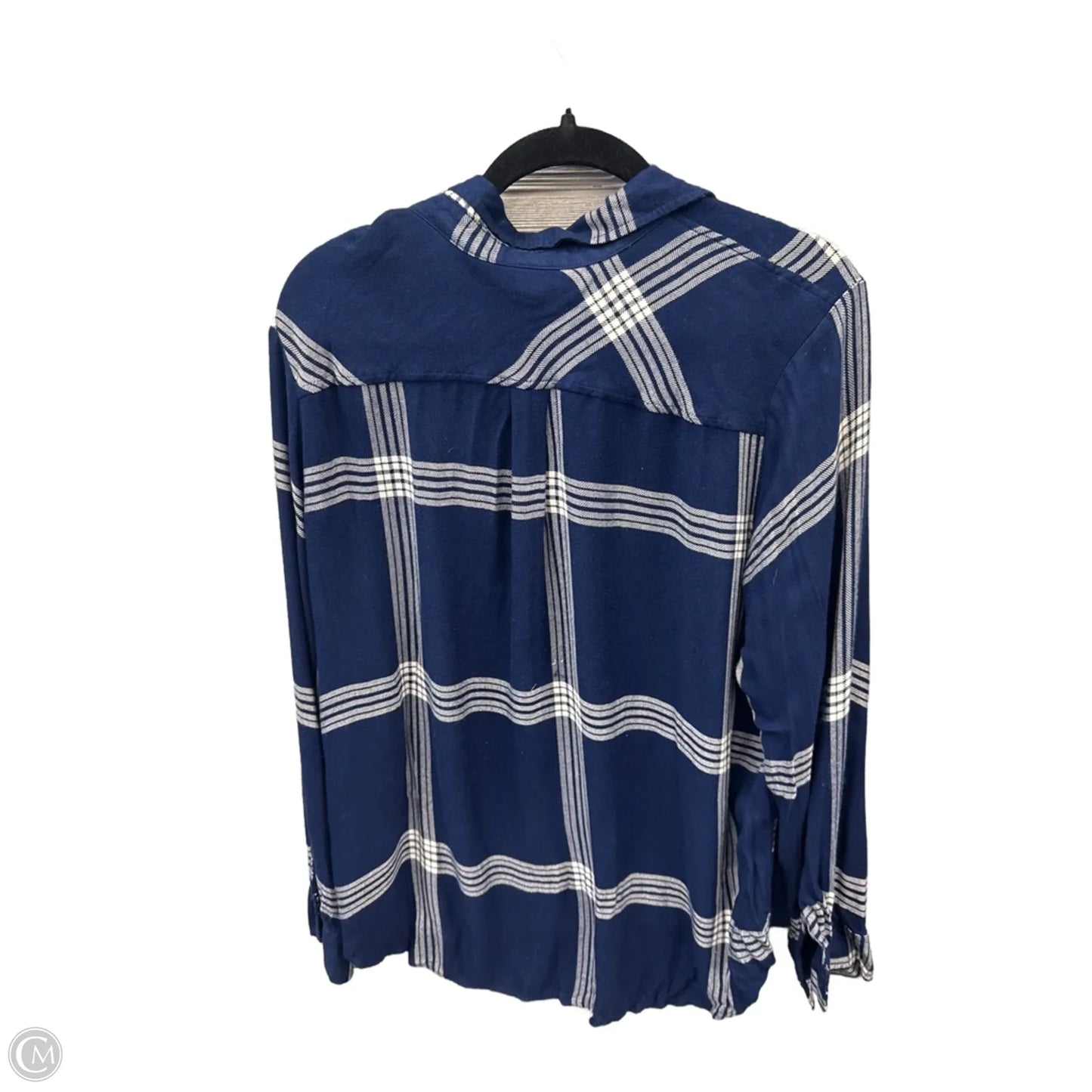 Top Long Sleeve By Ana In Plaid Pattern, Size: M