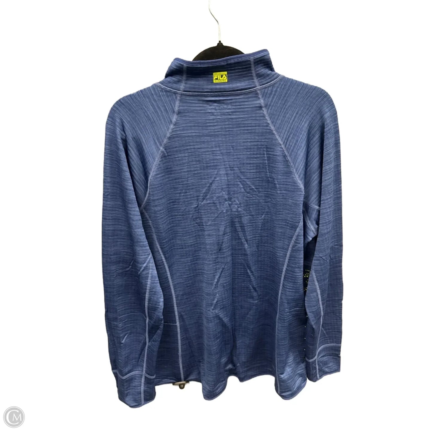 Athletic Top Long Sleeve Collar By Fila In Blue, Size: 1x