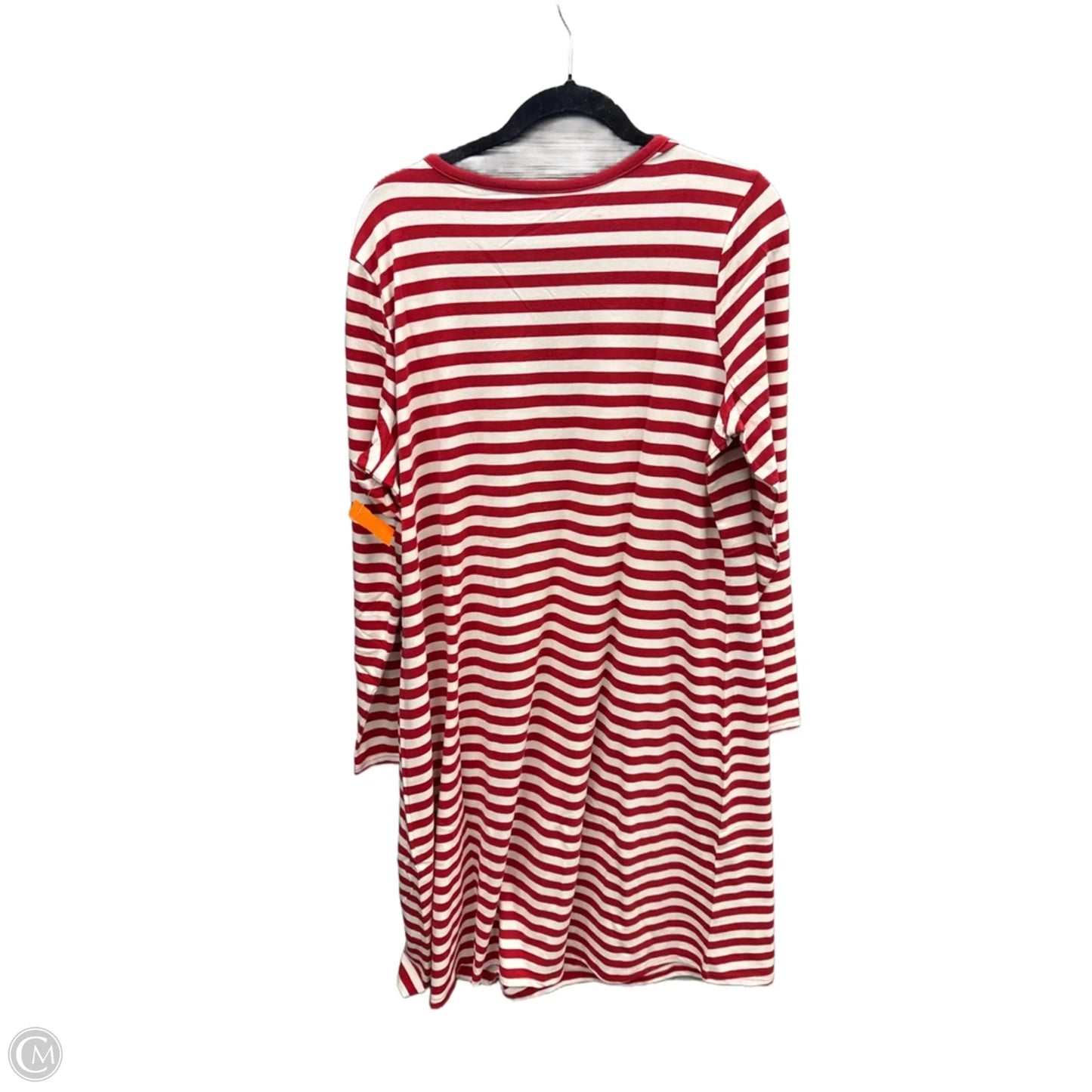 Dress Casual Maxi By Liz Claiborne In Red & White, Size: 1x