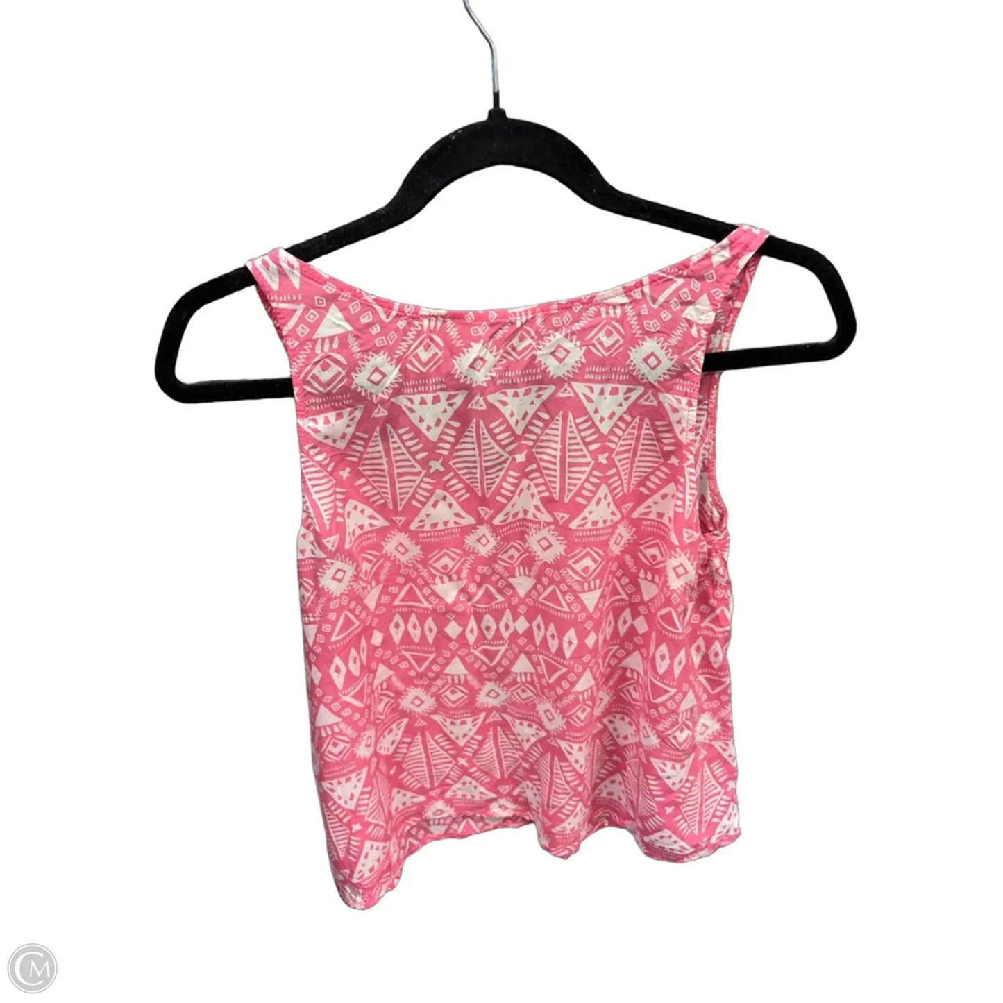 Top Sleeveless By Divided In Pink & White, Size: S
