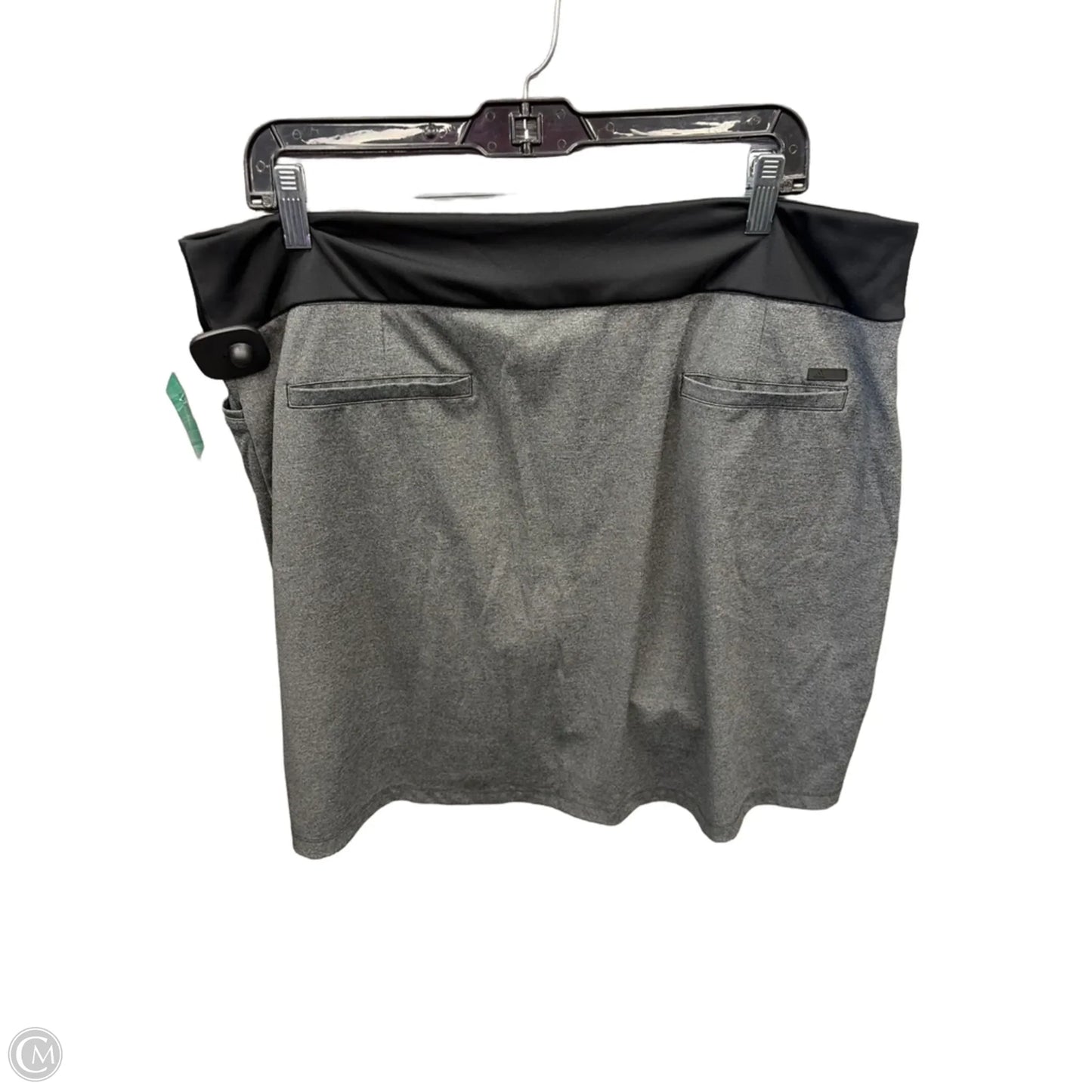 Athletic Skort By Adidas In Grey, Size: Xxl