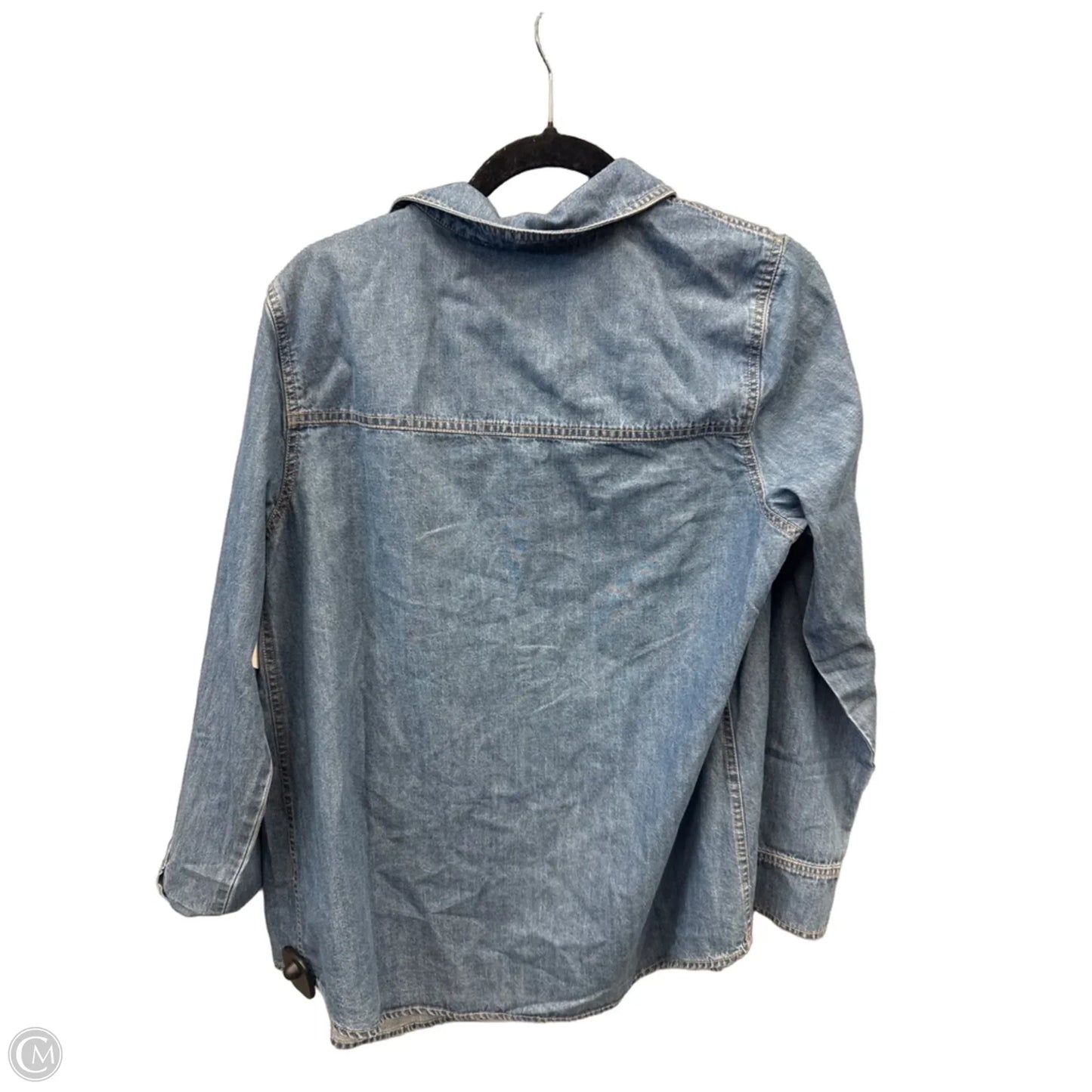Top Long Sleeve By Ingrid & Isabel In Blue Denim, Size: M