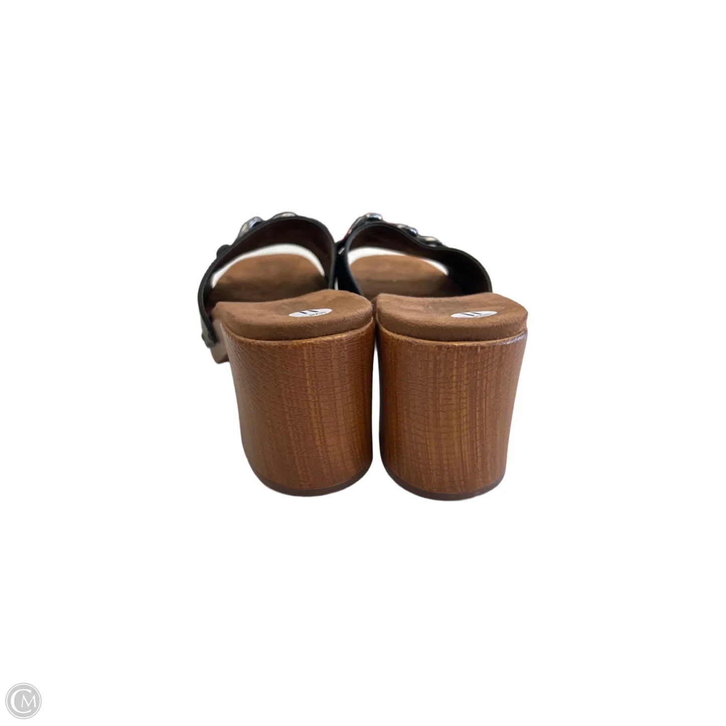 Sandals Heels Block By White Mountain In Black & Brown, Size: 11