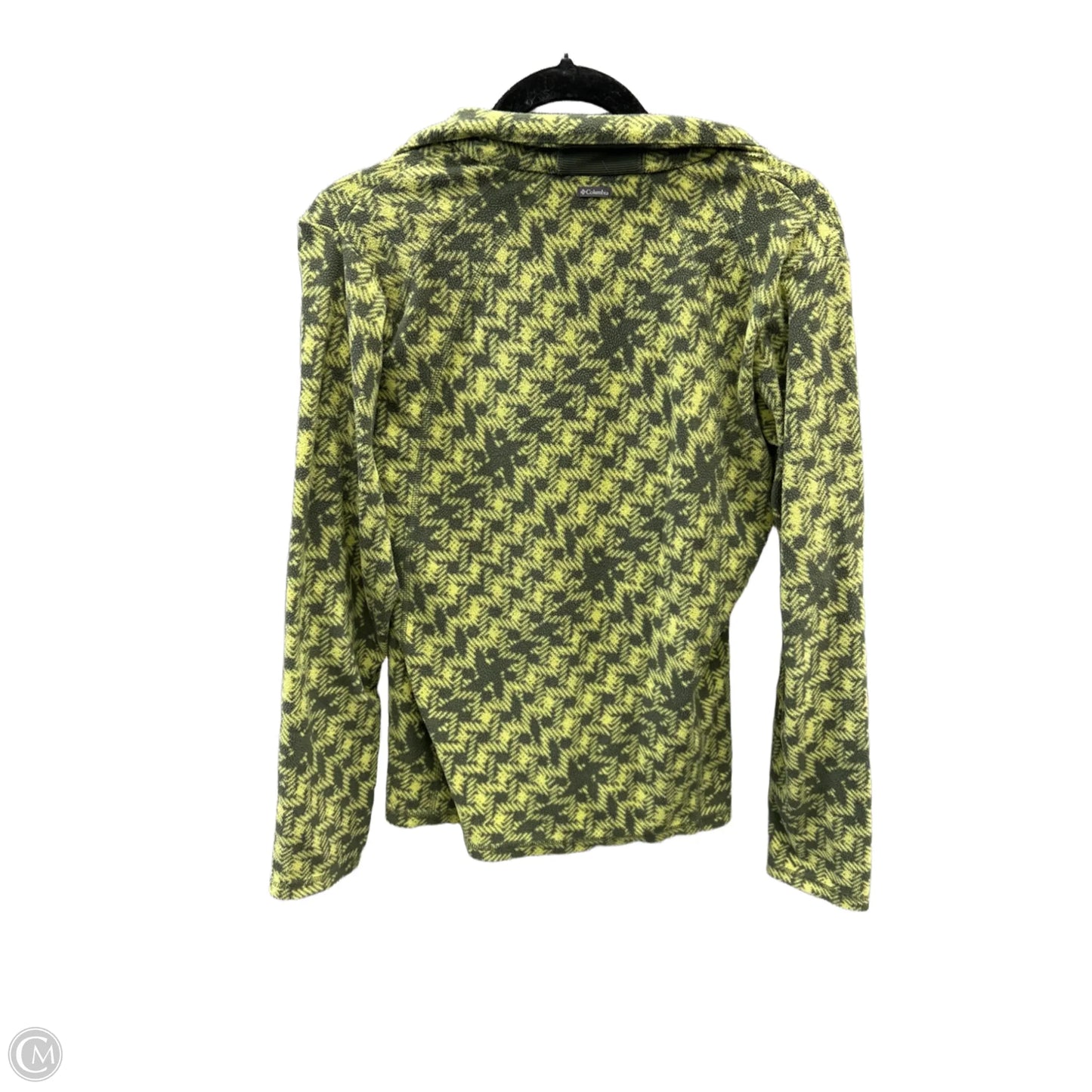 Athletic Top Long Sleeve Collar By Columbia In Green, Size: M