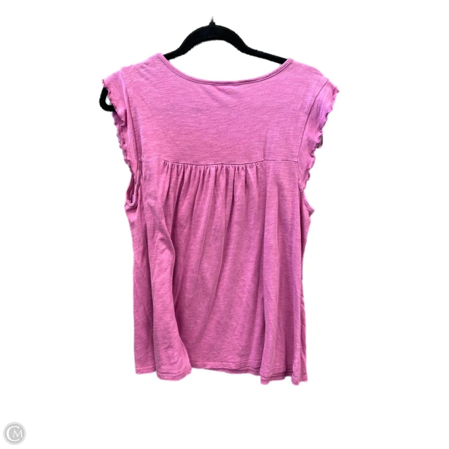 Top Short Sleeve By Terra & Sky In Pink, Size: Xl
