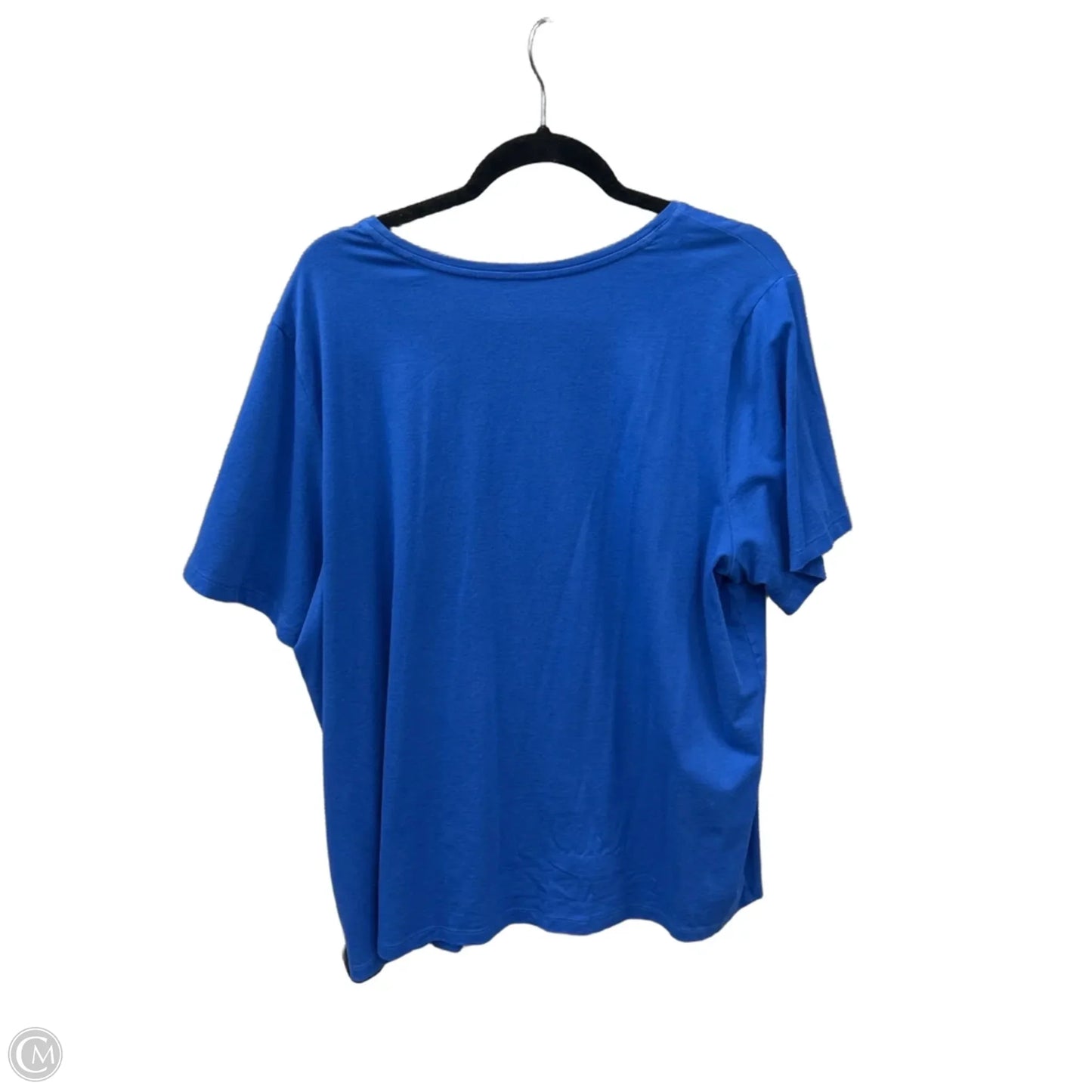 Top Short Sleeve Basic By Cj Banks In Blue, Size: 2x
