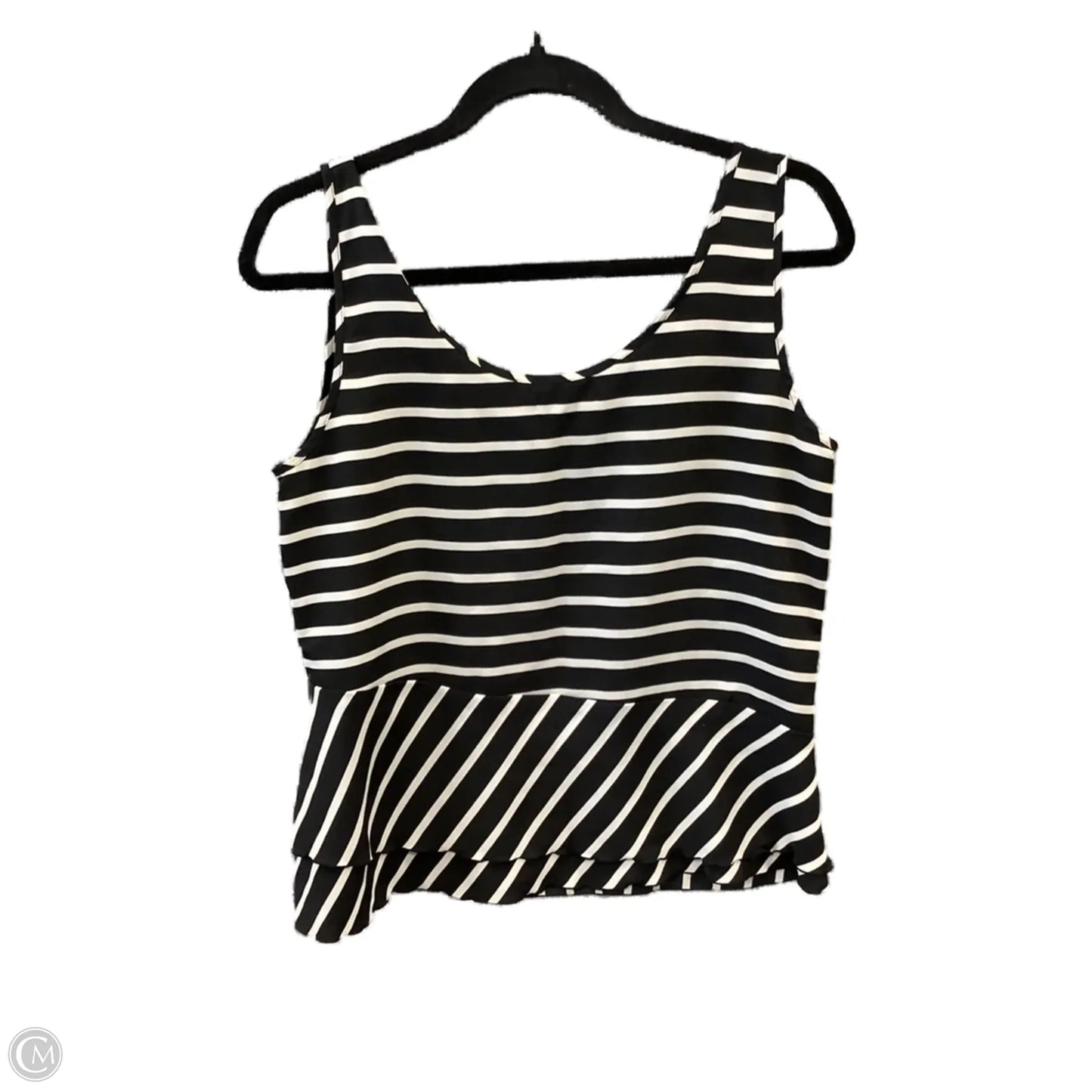 Top Sleeveless By Gap In Striped Pattern, Size: M