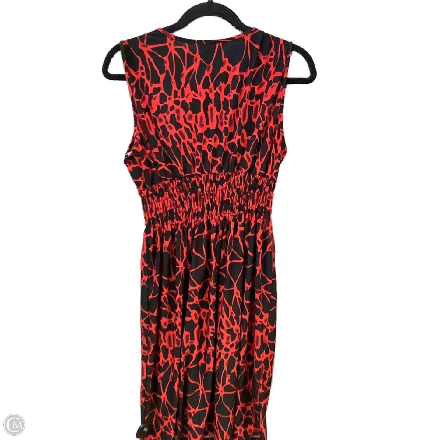 Dress Casual Midi By Jon And Anna In Black & Red, Size: 1x