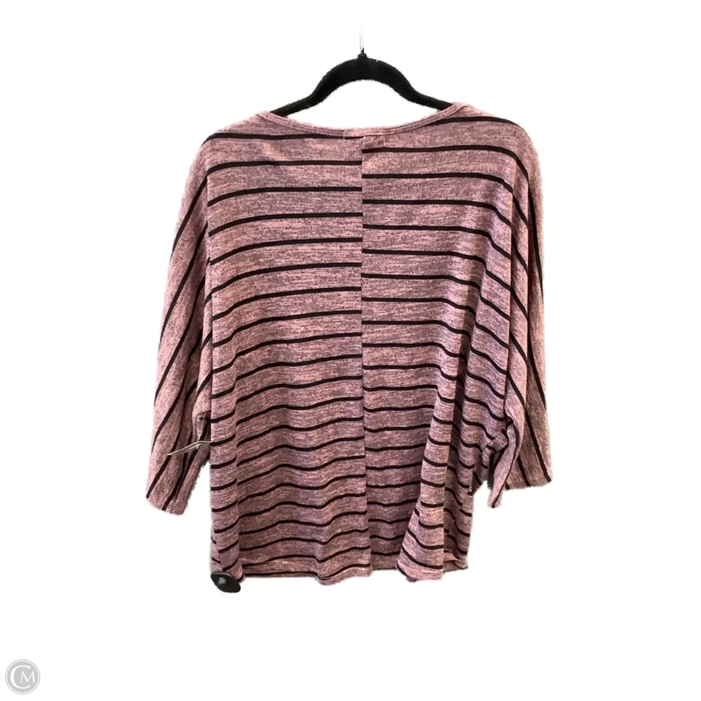 Top 3/4 Sleeve By Clothes Mentor In Striped Pattern, Size: 2x