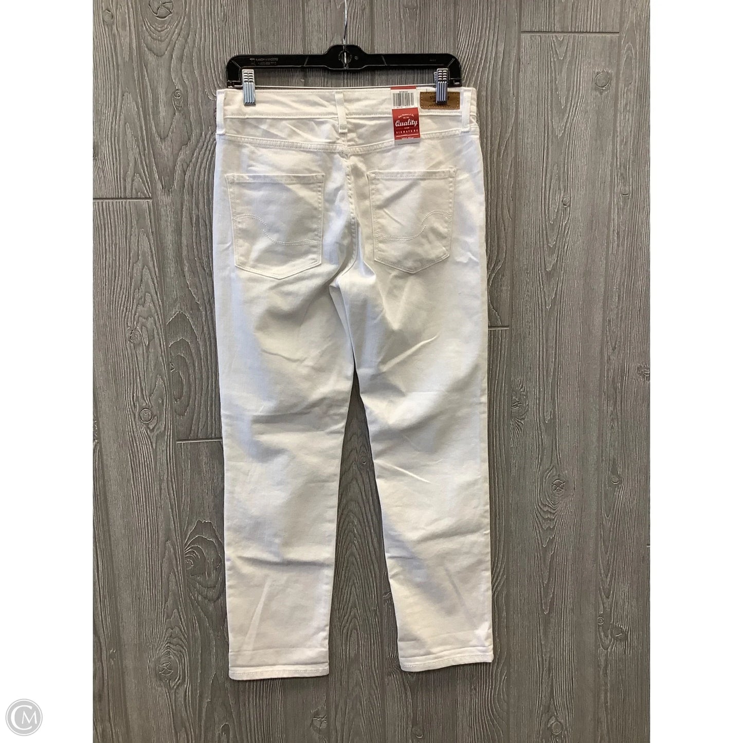 Jeans Skinny By Levis Signature In White Denim, Size: 8
