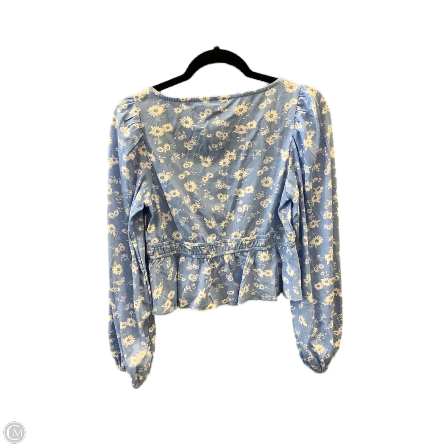 Top Long Sleeve By Asos In Blue, Size: S