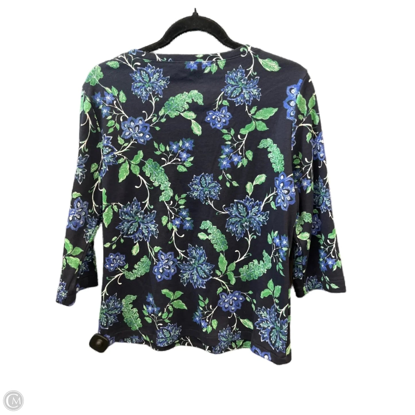 Top Long Sleeve By Karen Scott In Blue, Size: M