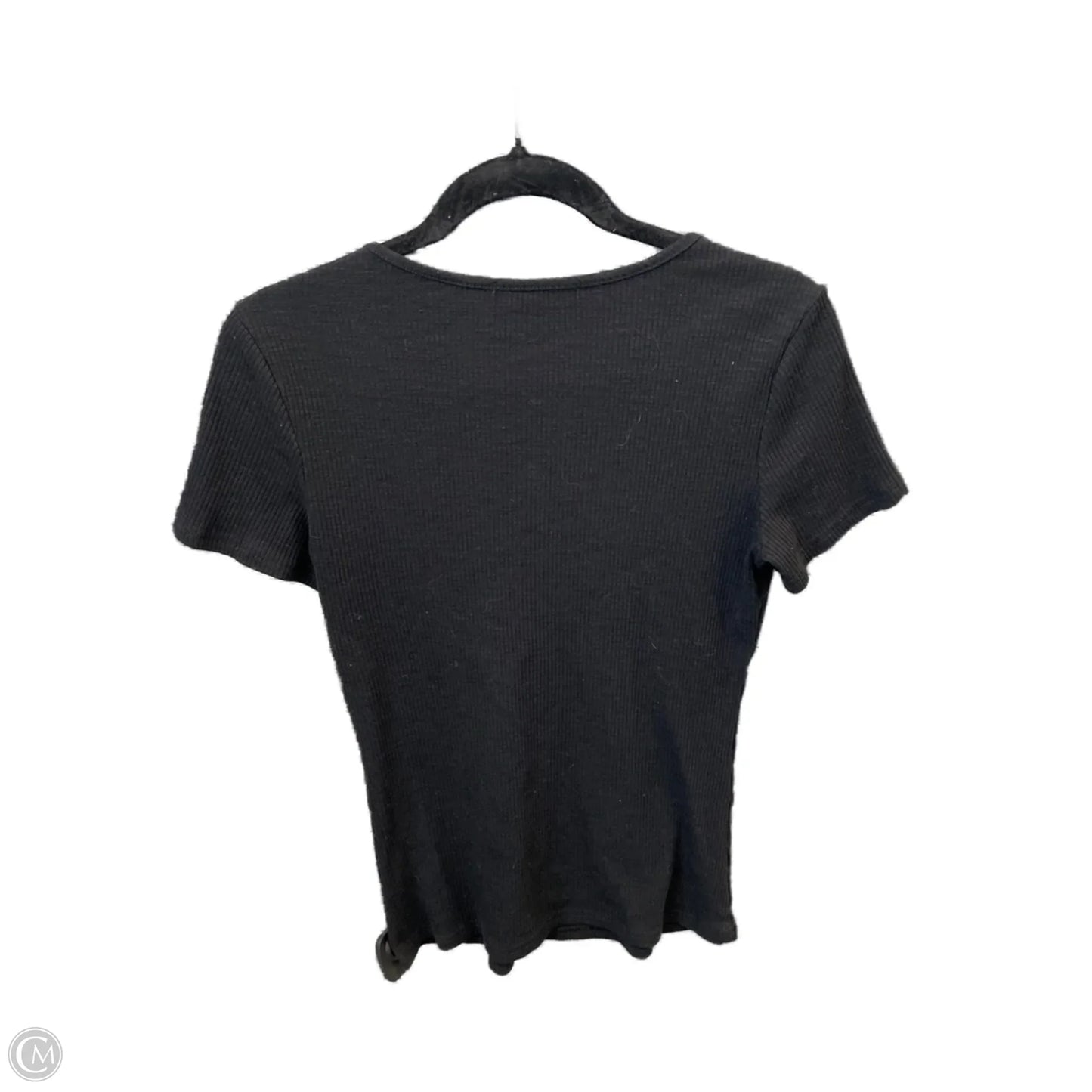 Top Short Sleeve By Clothes Mentor In Black, Size: M