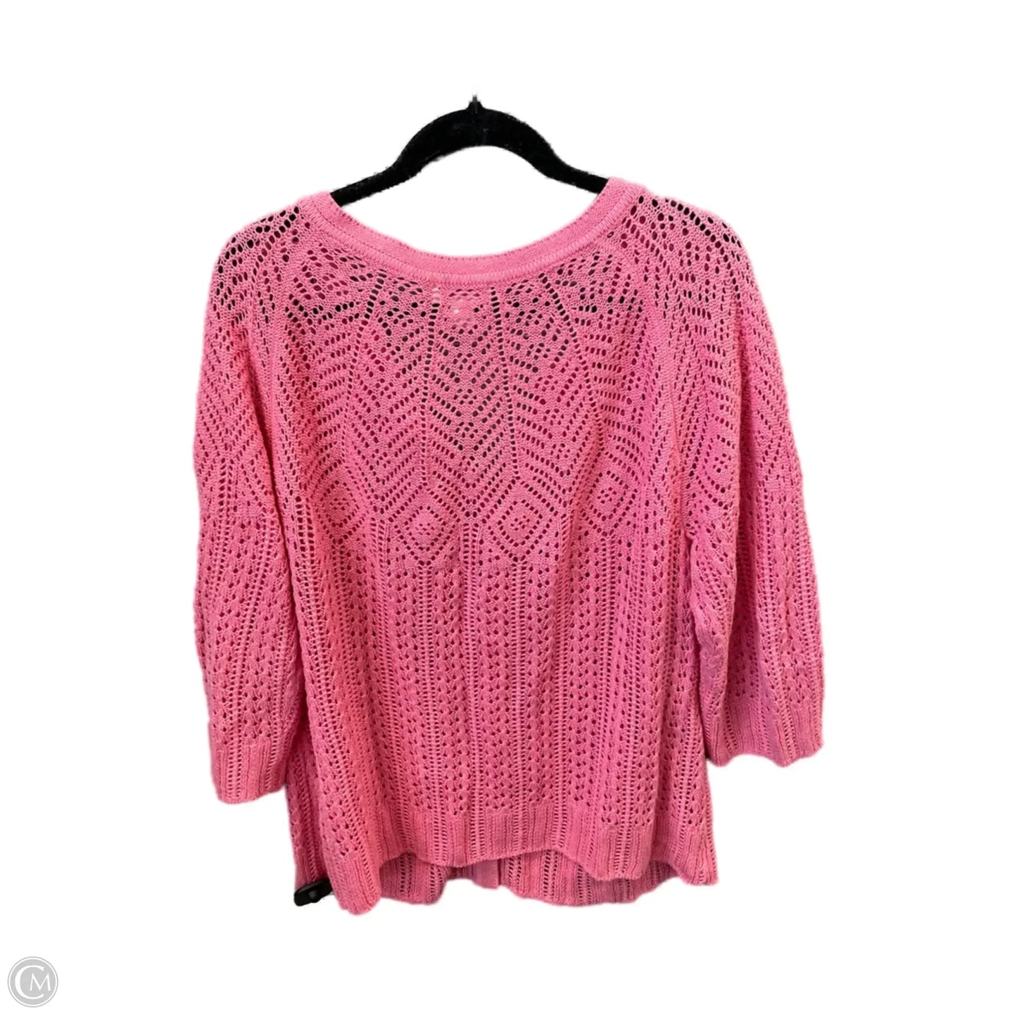 Sweater Cardigan By Christopher And Banks In Pink, Size: Xl