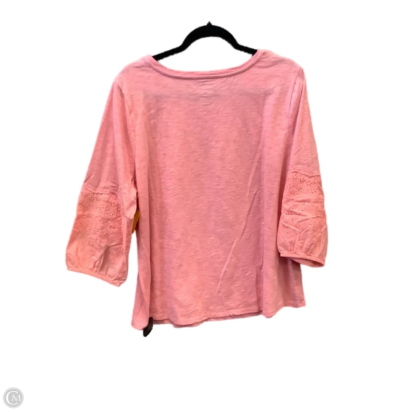 Top Long Sleeve By Croft And Barrow In Pink, Size: Xxl