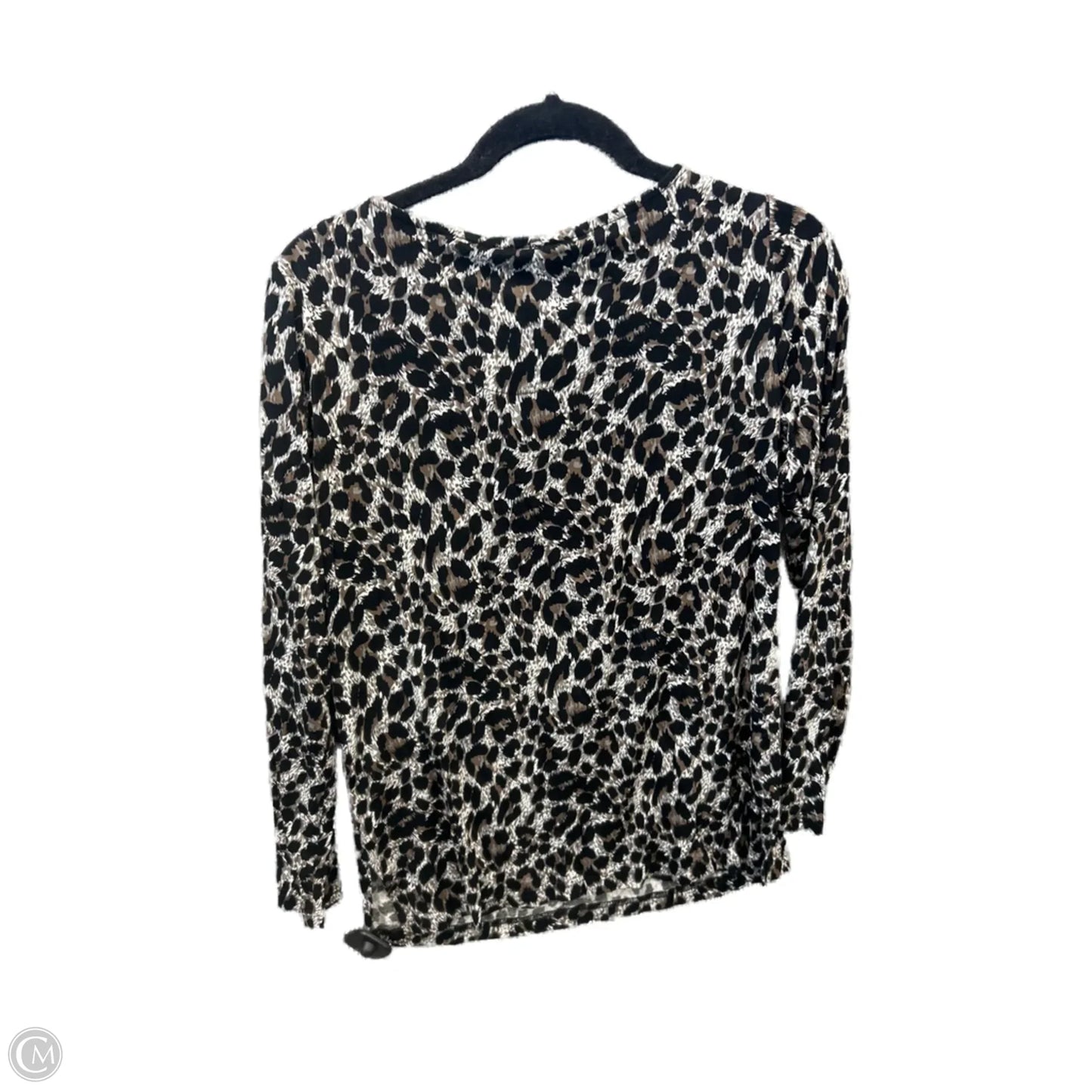 Top Long Sleeve By Mario Serrani In Animal Print, Size: S