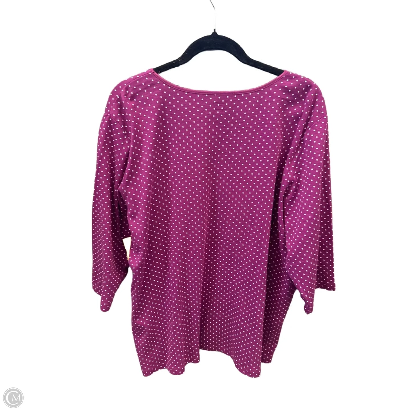 Top Long Sleeve By Cj Banks In Purple, Size: 3x