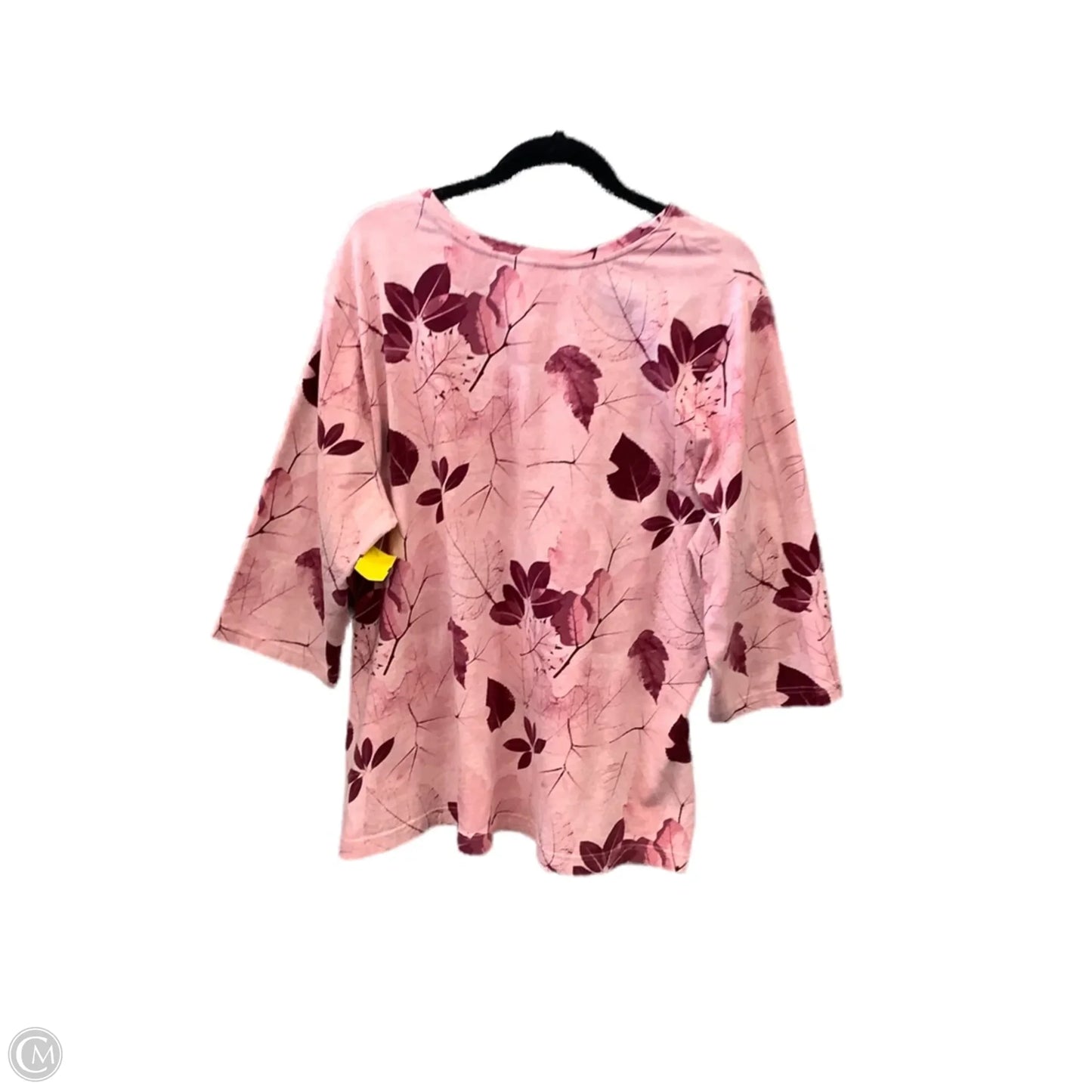 Top Long Sleeve By Cj Banks In Pink, Size: 2x