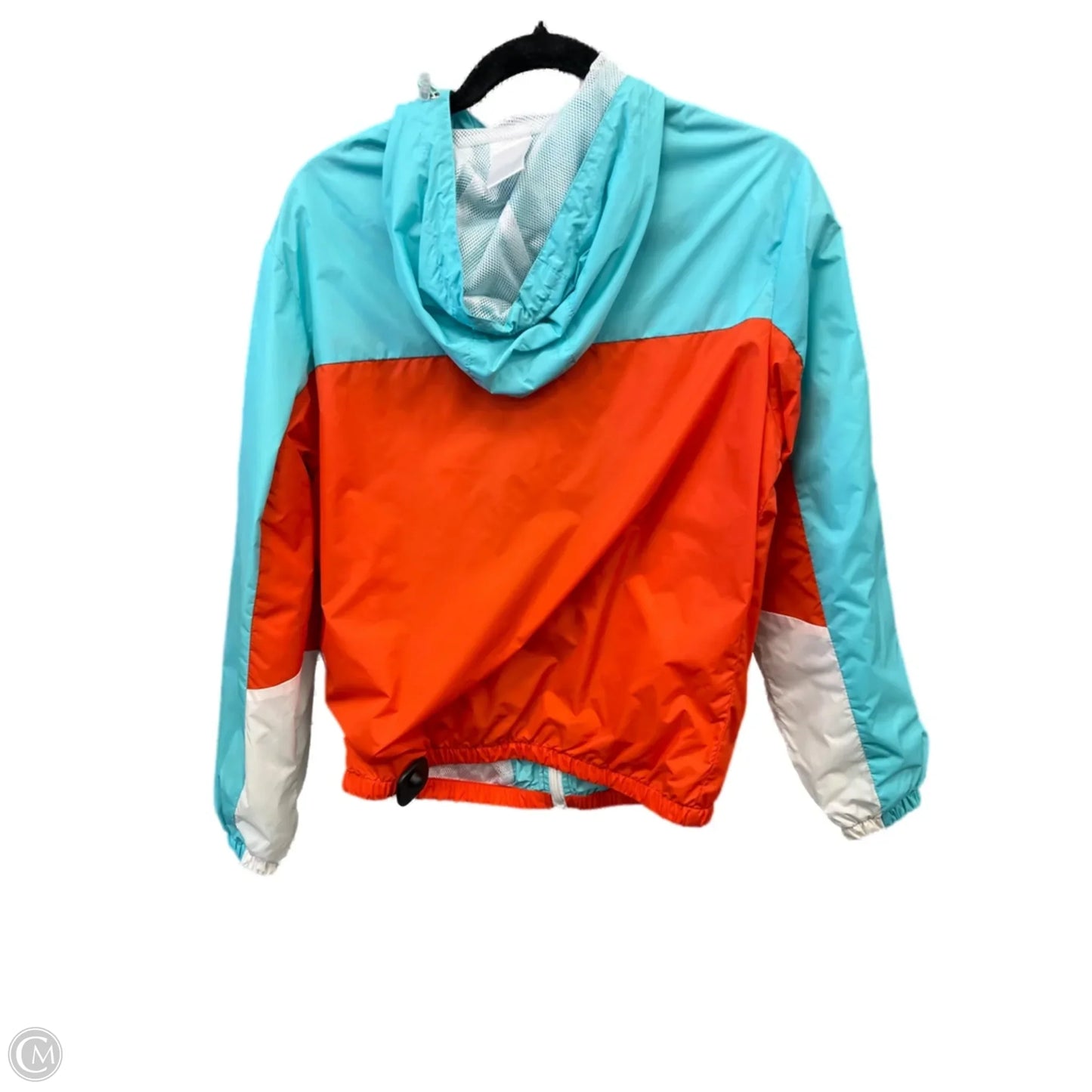 Jacket Windbreaker By Adidas In Blue & Red, Size: L