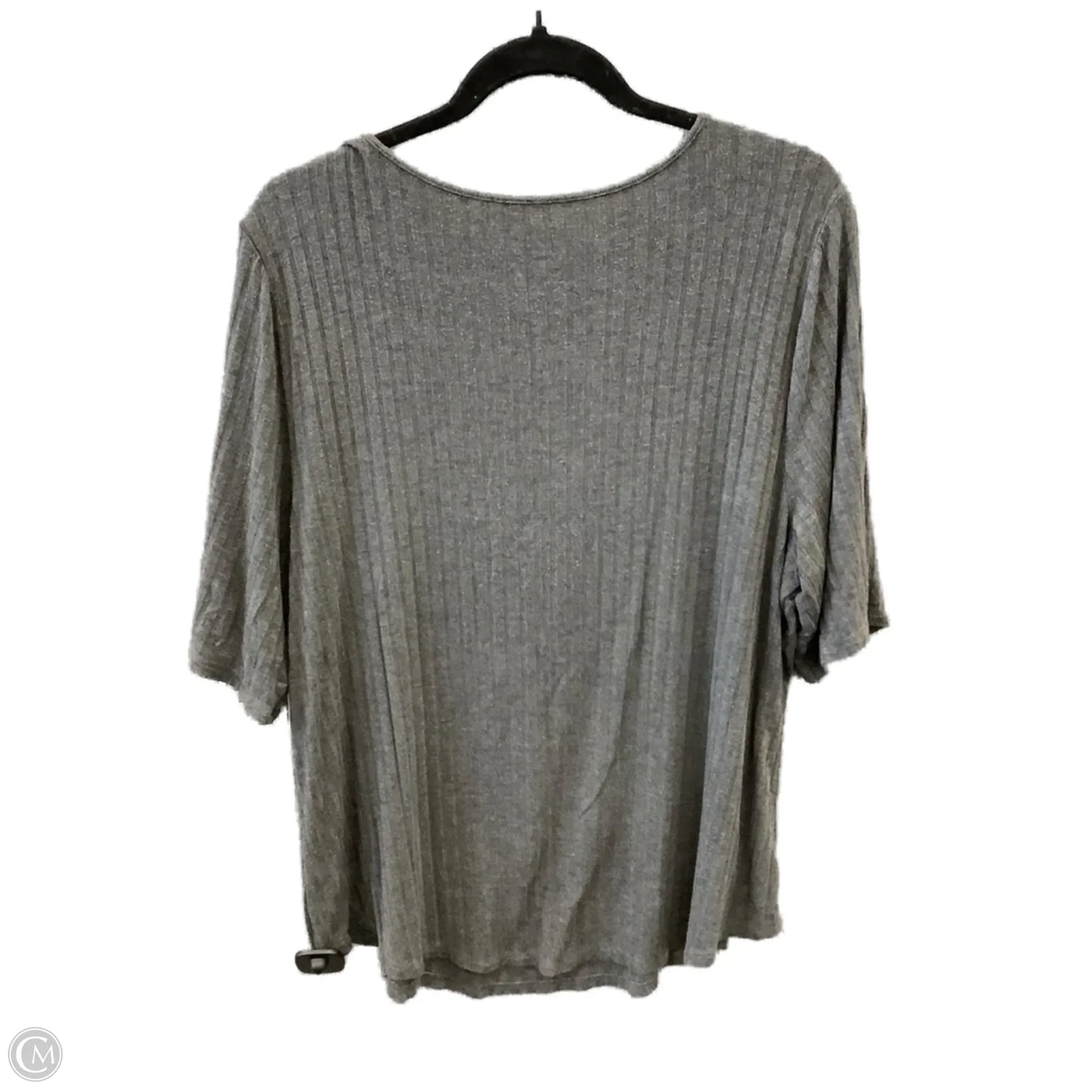 Top Short Sleeve By Apt 9 In Grey, Size: Xxl