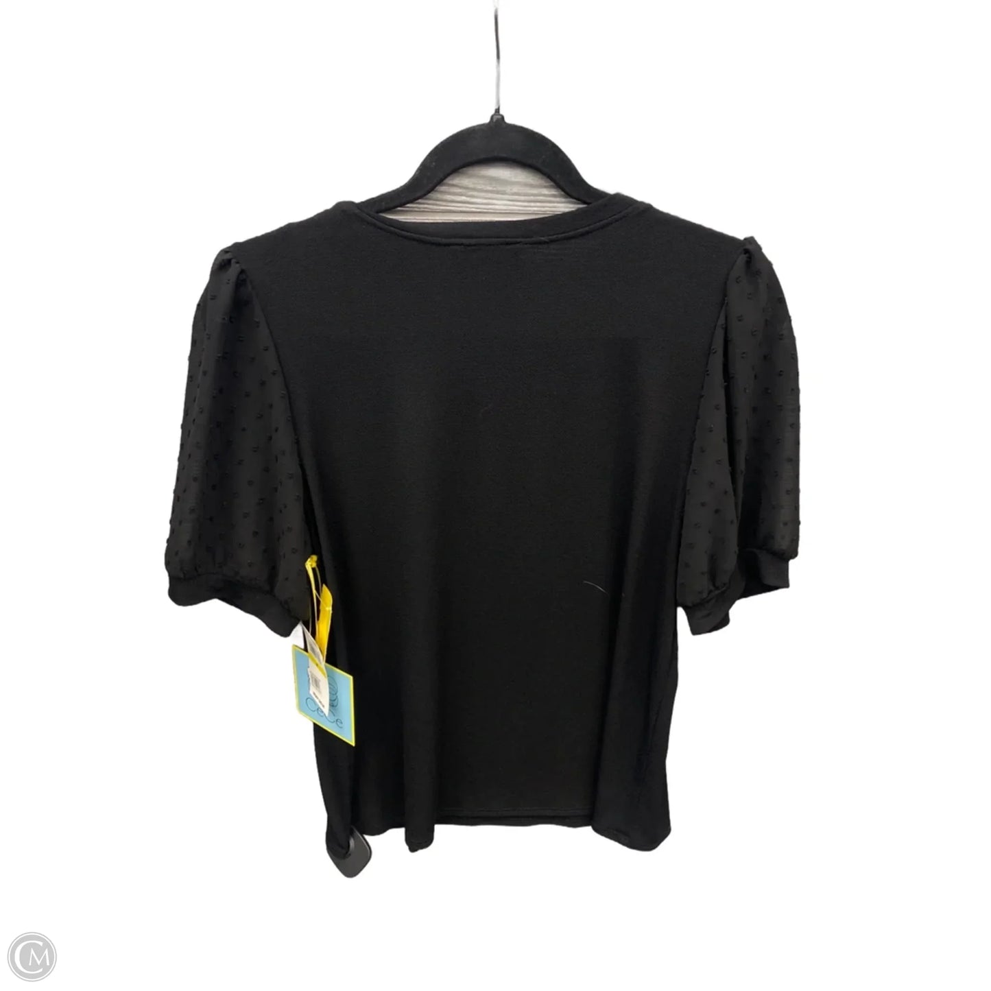Top Short Sleeve By Cece In Black, Size: M