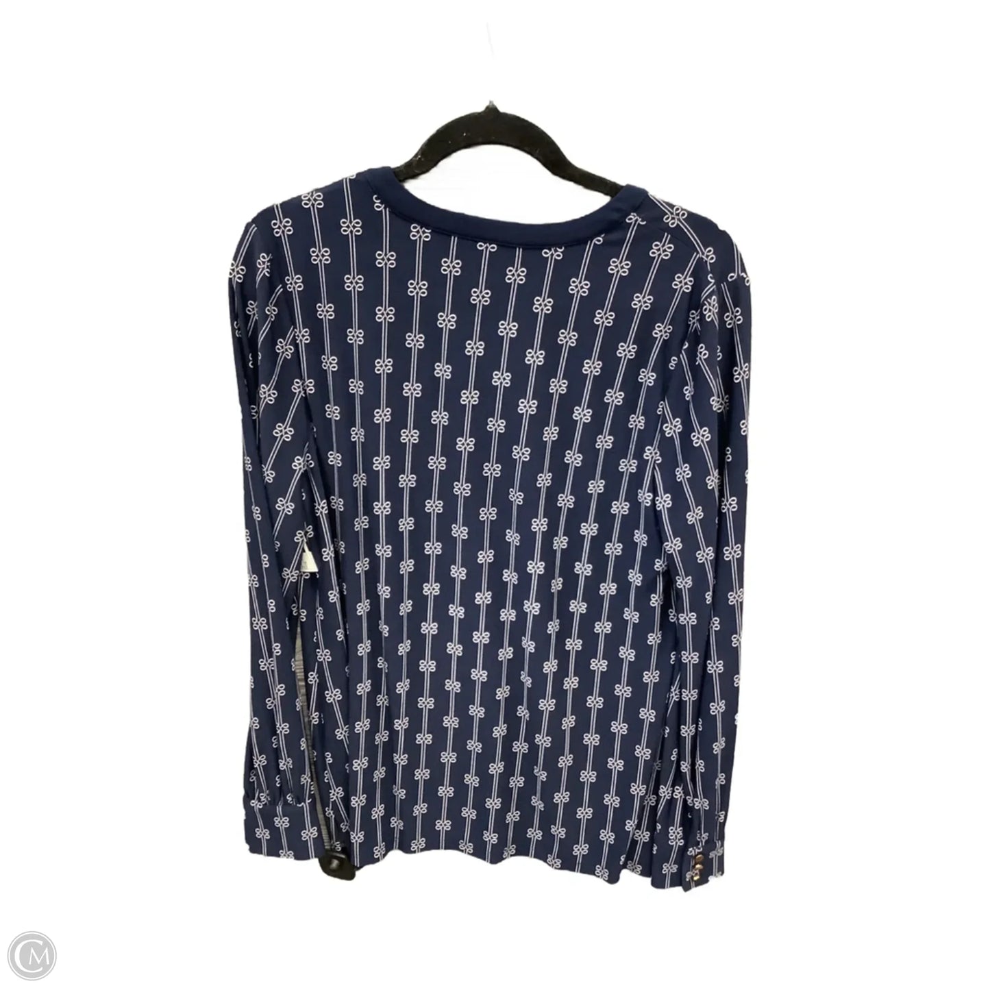 Top Long Sleeve By Charter Club In Blue, Size: M