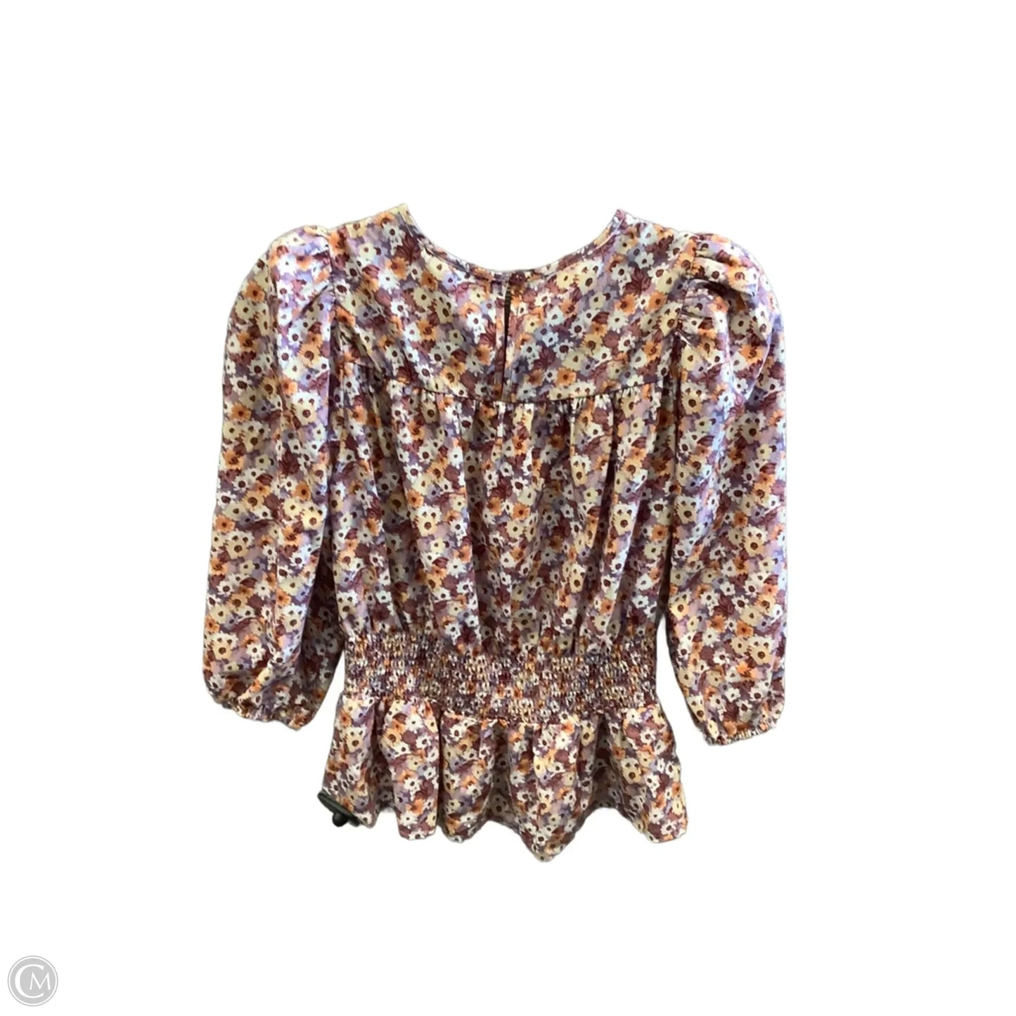 Blouse Long Sleeve By Pleione In Floral Print, Size: Xs