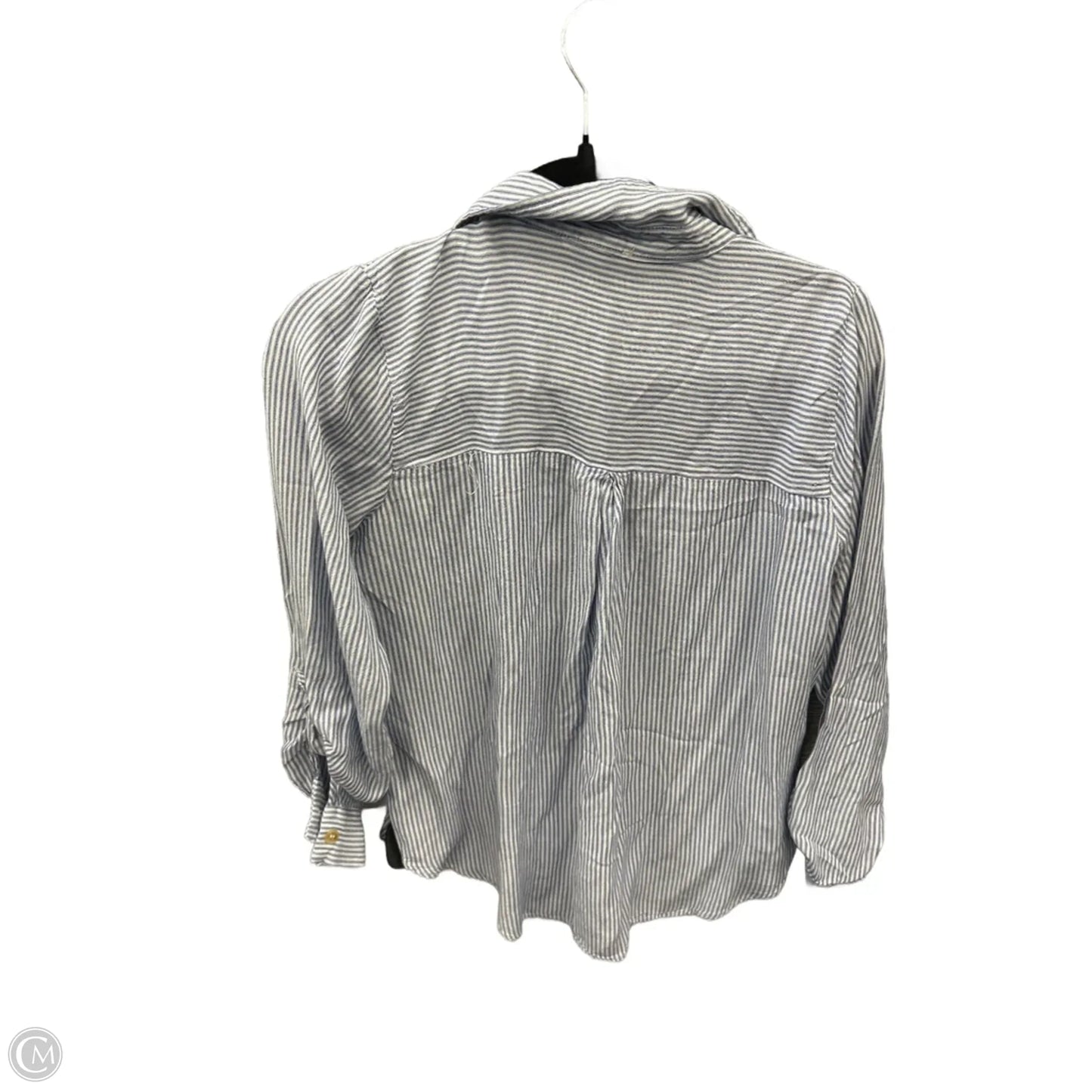 Top Long Sleeve By Blu Pepper In Striped Pattern, Size: M