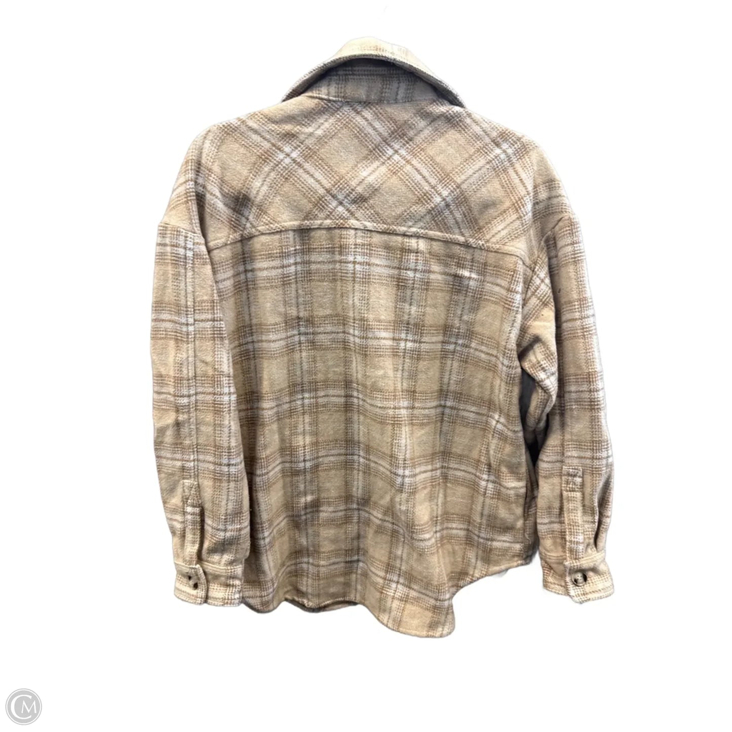 Jacket Shirt By In Loom In Plaid Pattern, Size: S