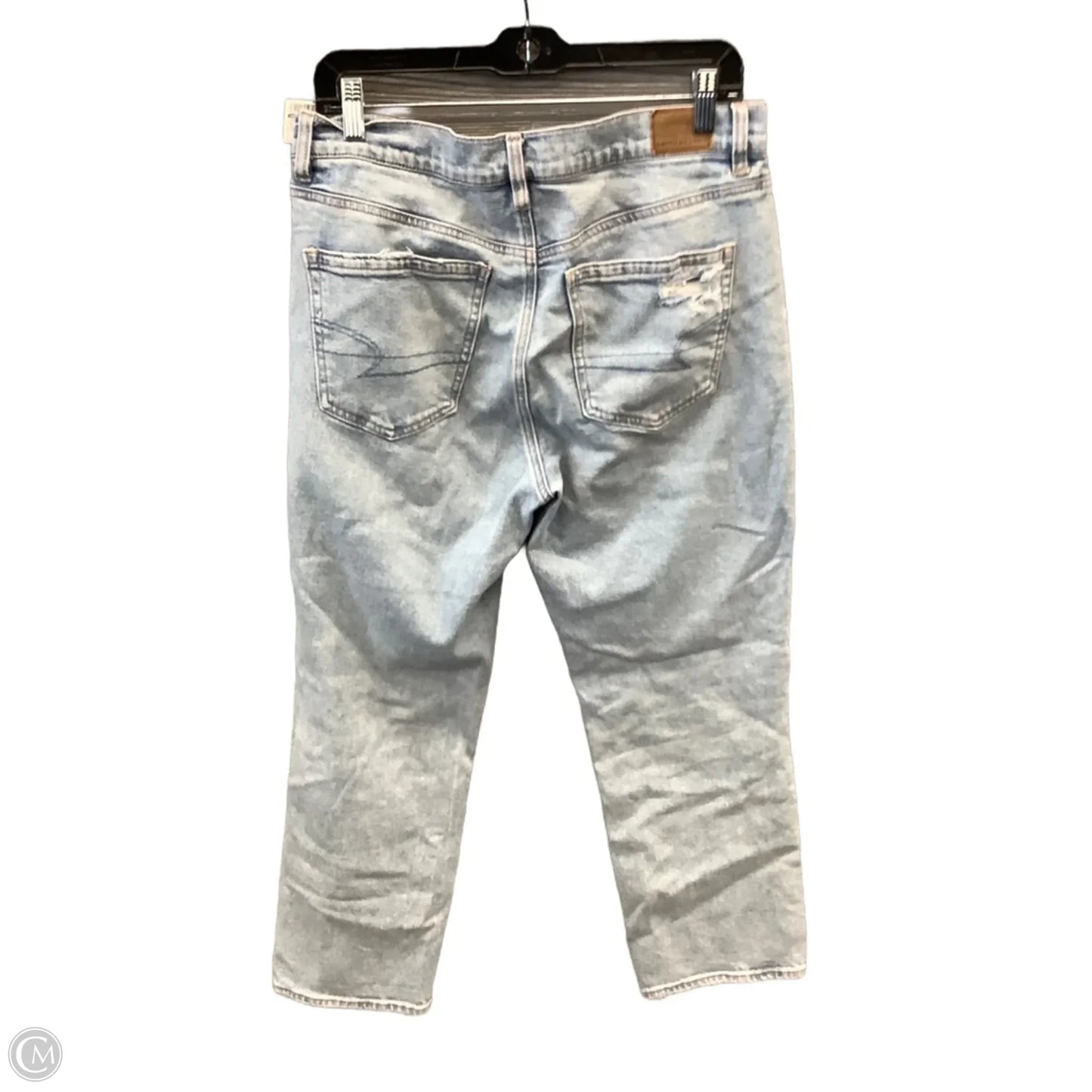 Jeans Straight By American Eagle In Blue Denim, Size: 10