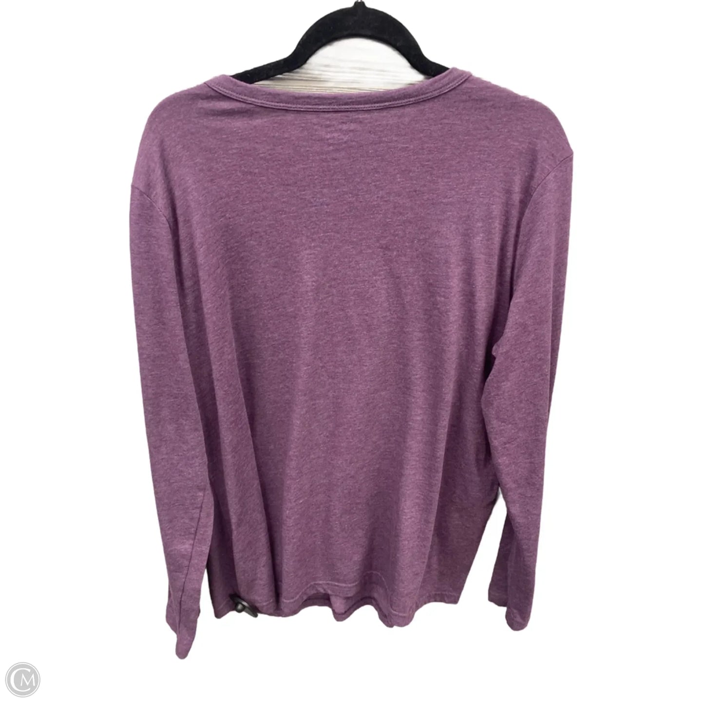 Top Long Sleeve Basic By Time And Tru In Purple, Size: Xxl