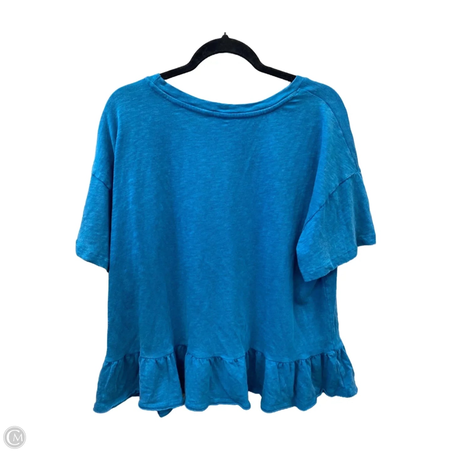 Top Short Sleeve By Time And Tru In Blue, Size: 3x