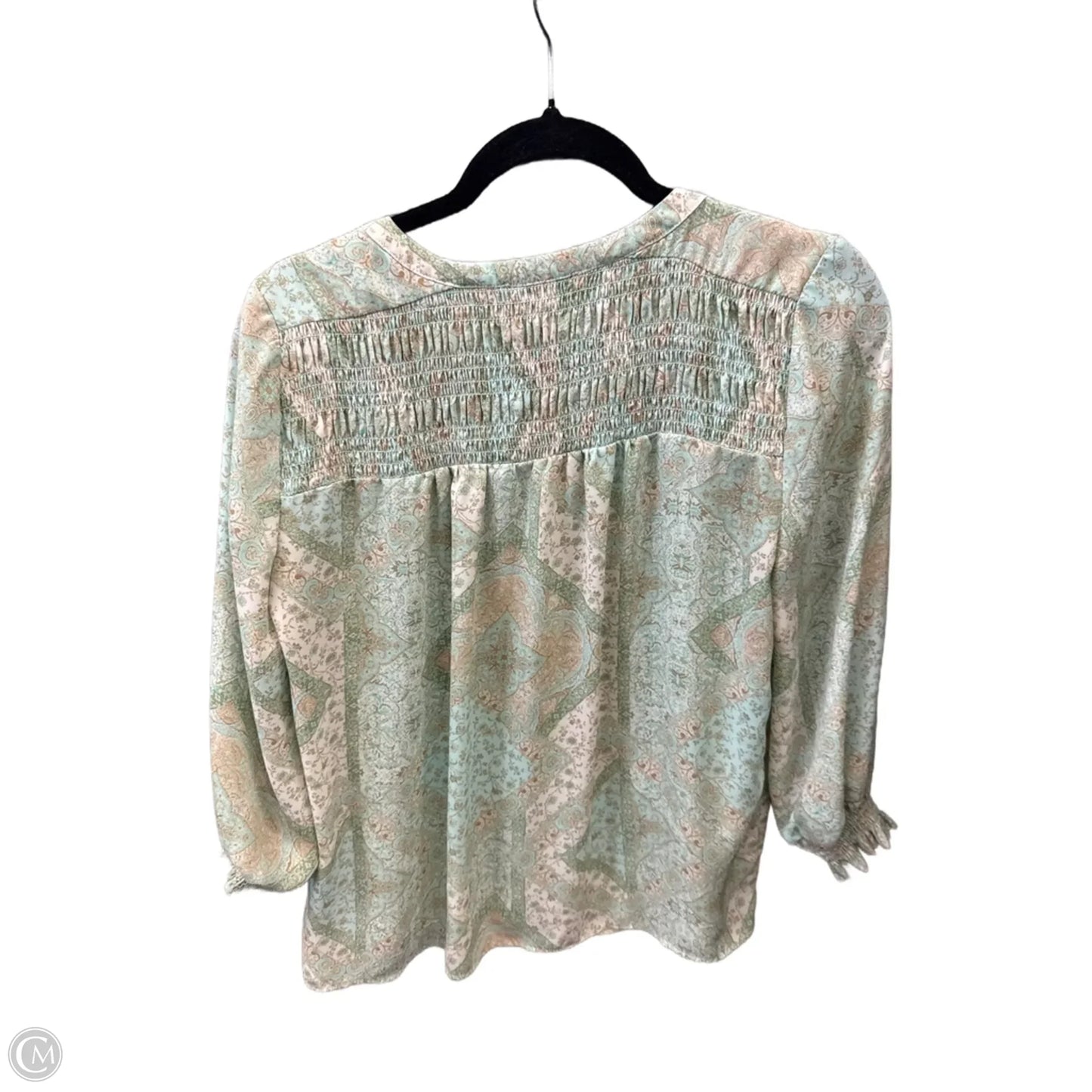 Blouse Long Sleeve By Rose And Olive In Green, Size: S