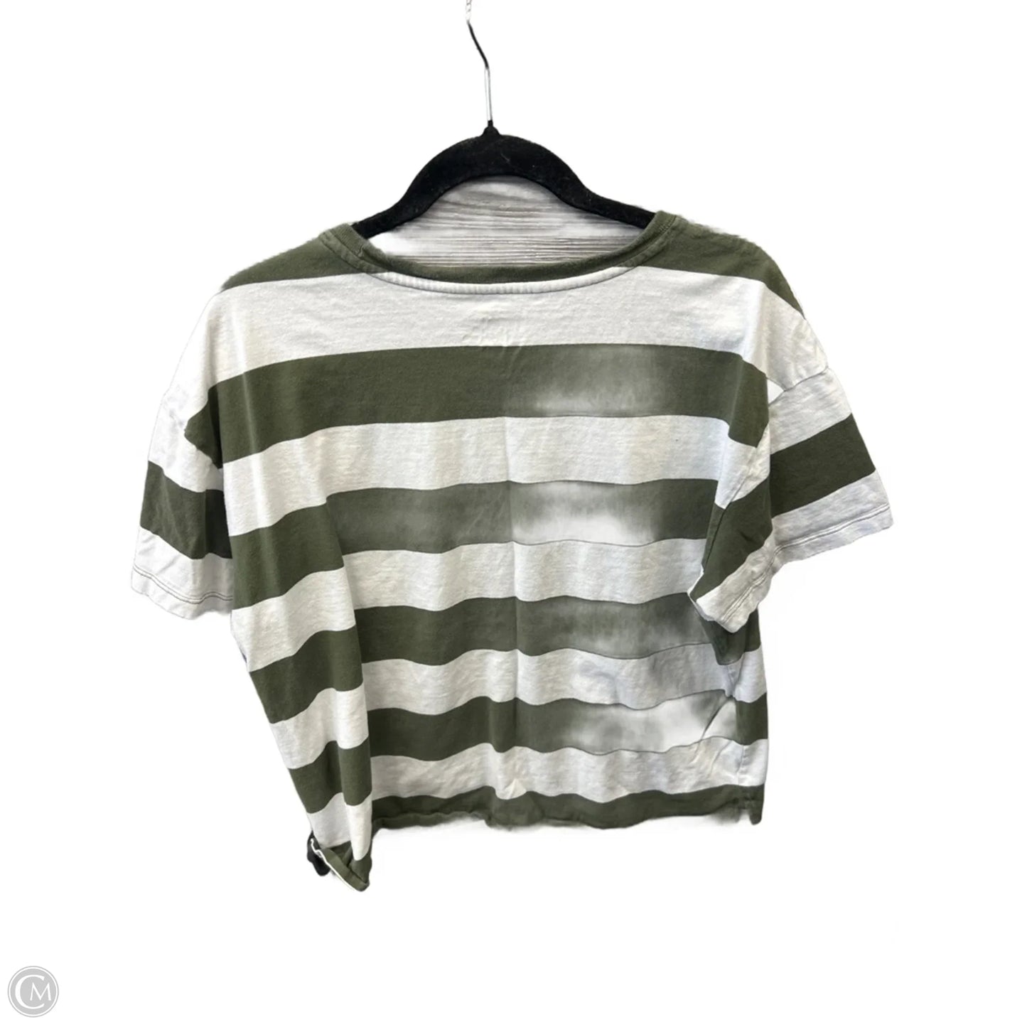 Top Short Sleeve By Time And Tru In Striped Pattern, Size: Xl