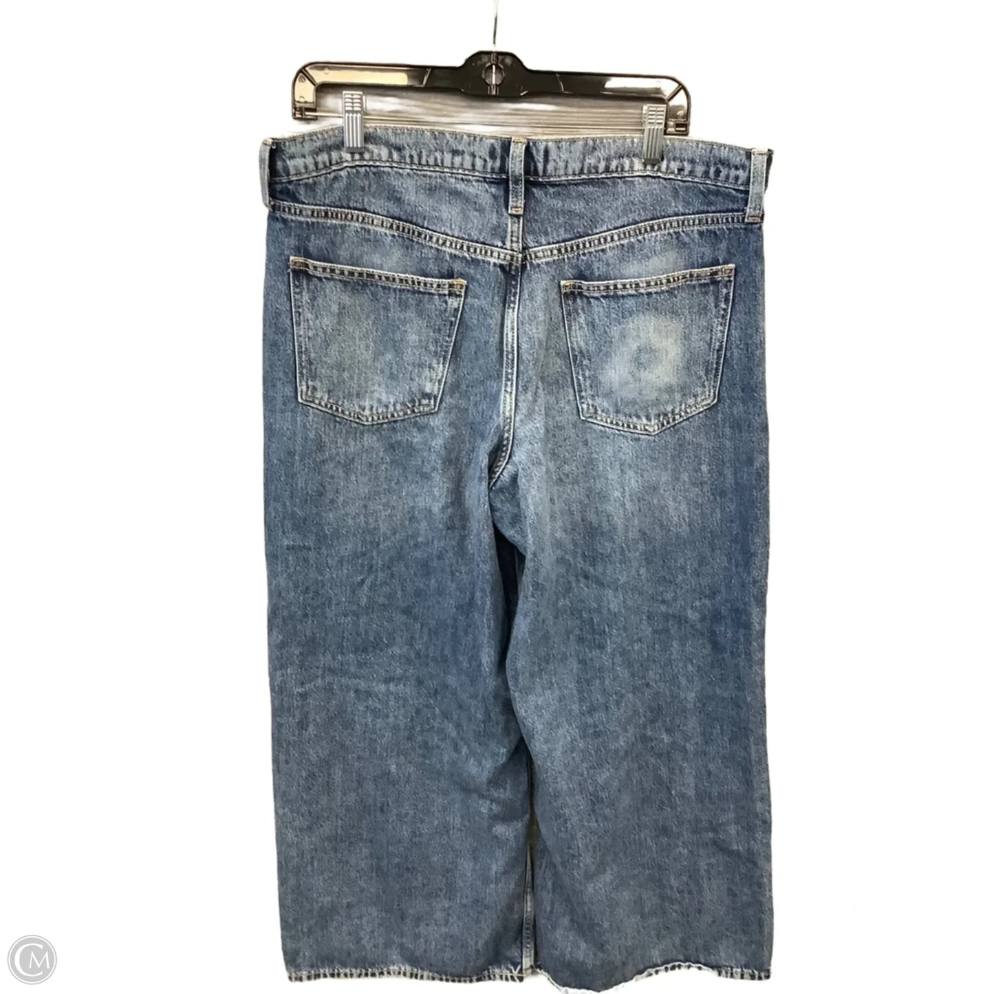 Jeans Wide Leg By Gap In Blue Denim, Size: 12