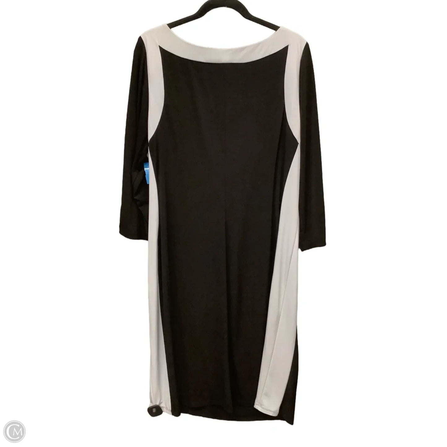 Dress Casual Midi By Glamour In Black & White, Size: 2x