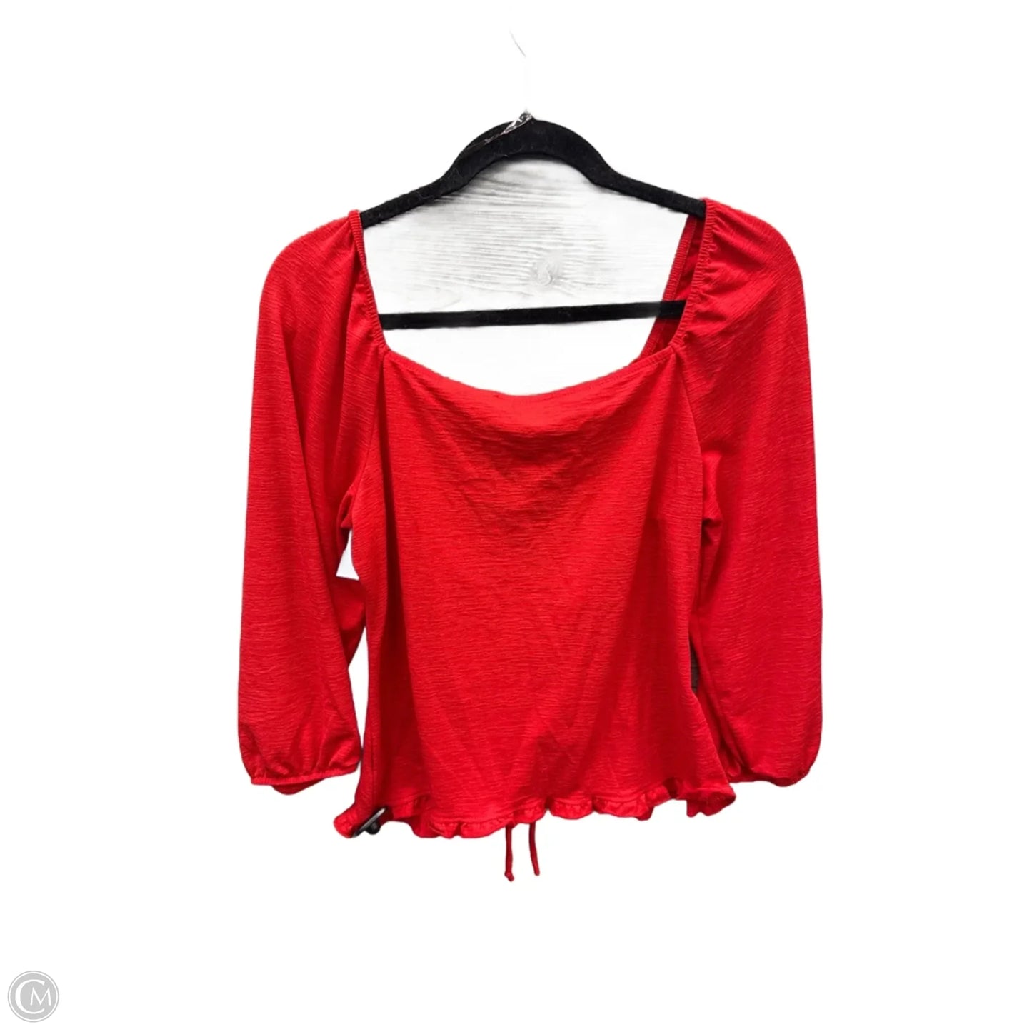 Blouse Long Sleeve By By & By In Red, Size: Xl