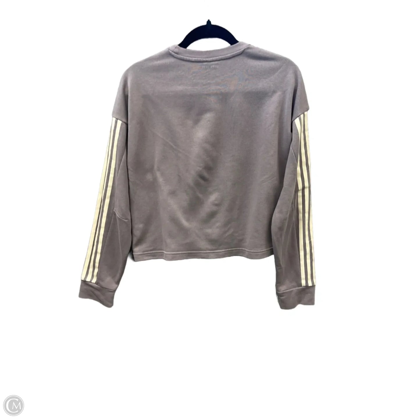 Athletic Top Long Sleeve Crewneck By Adidas In Grey, Size: M