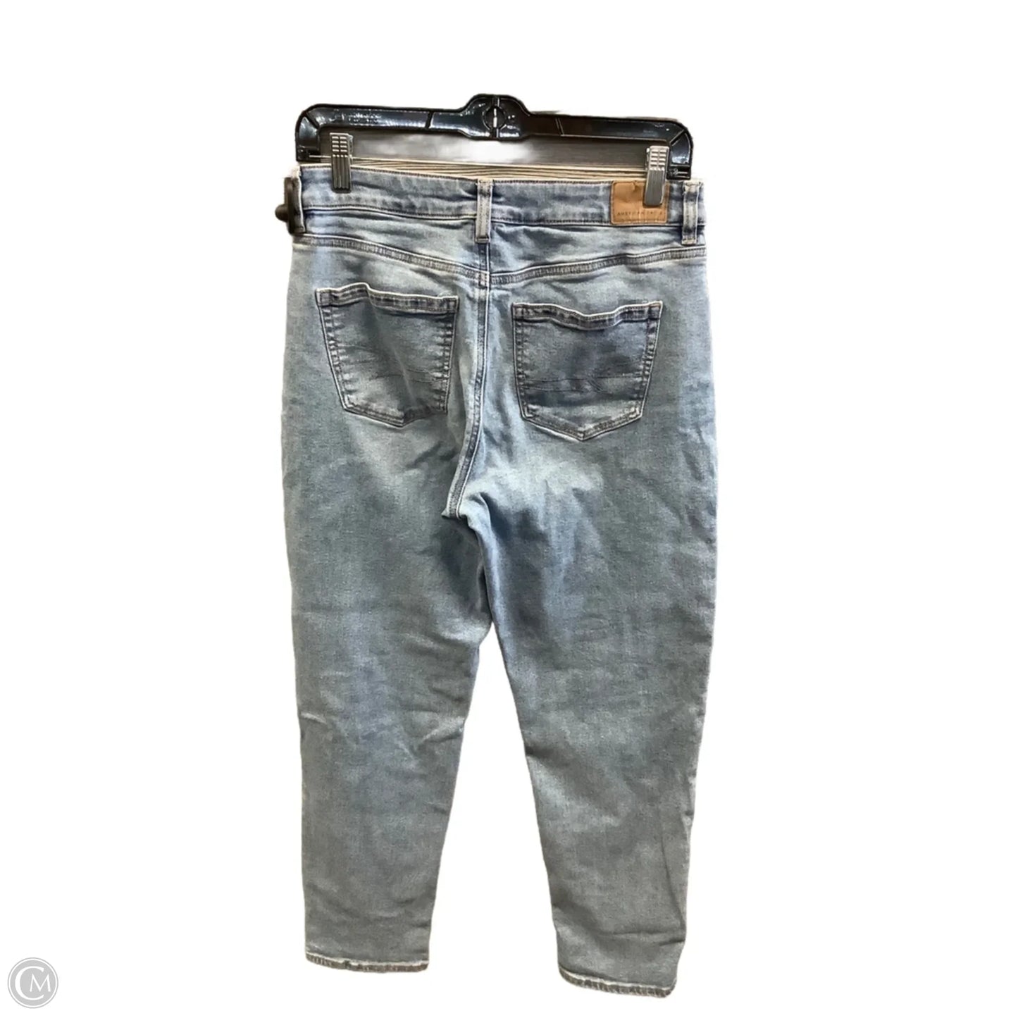 Jeans Straight By American Eagle In Blue Denim, Size: 4