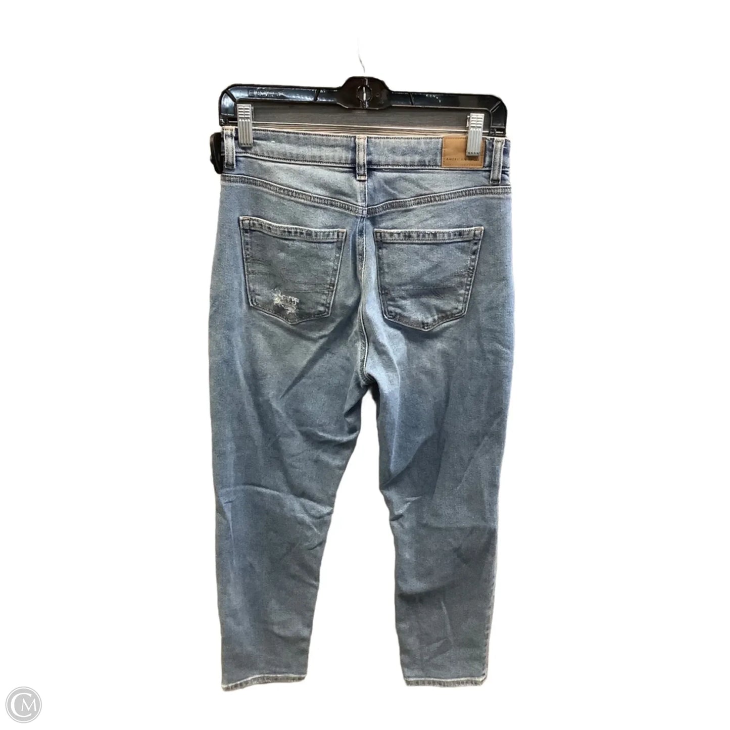 Jeans Straight By American Eagle In Blue Denim, Size: 4