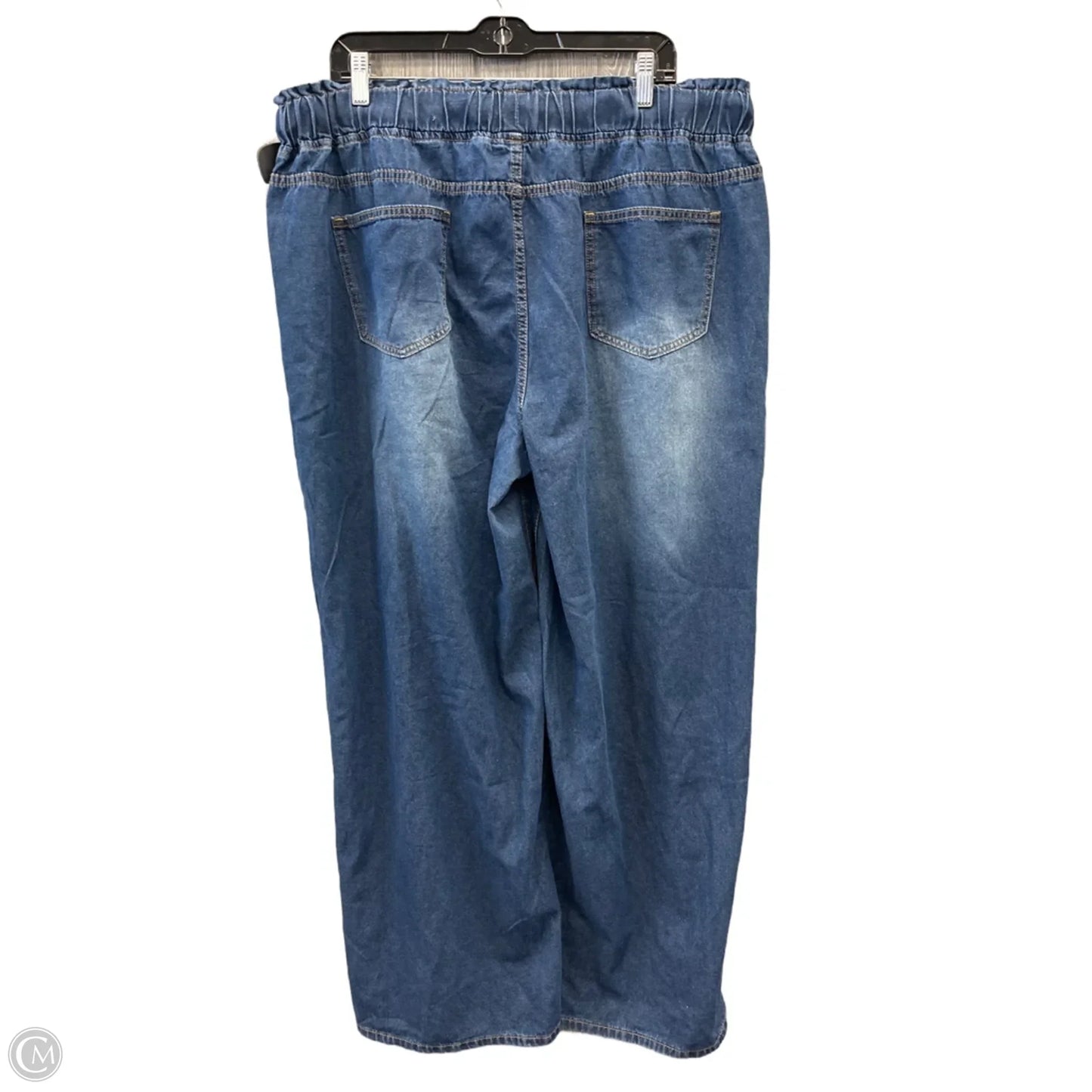 Jeans Wide Leg By Shein In Blue Denim, Size: 22