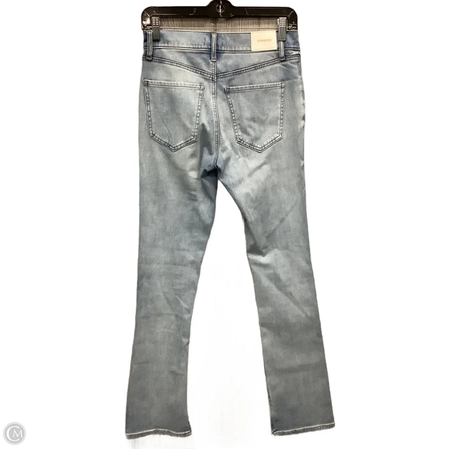 Jeans Straight By Express In Blue Denim, Size: 6