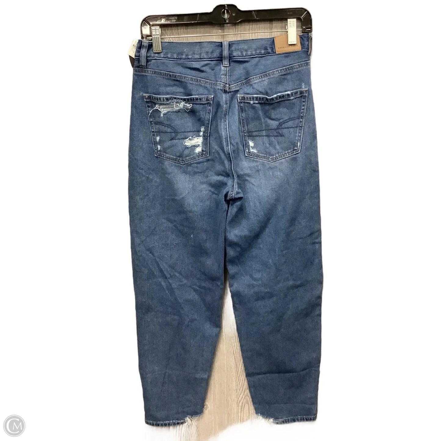 Jeans Straight By American Eagle In Blue Denim, Size: 6