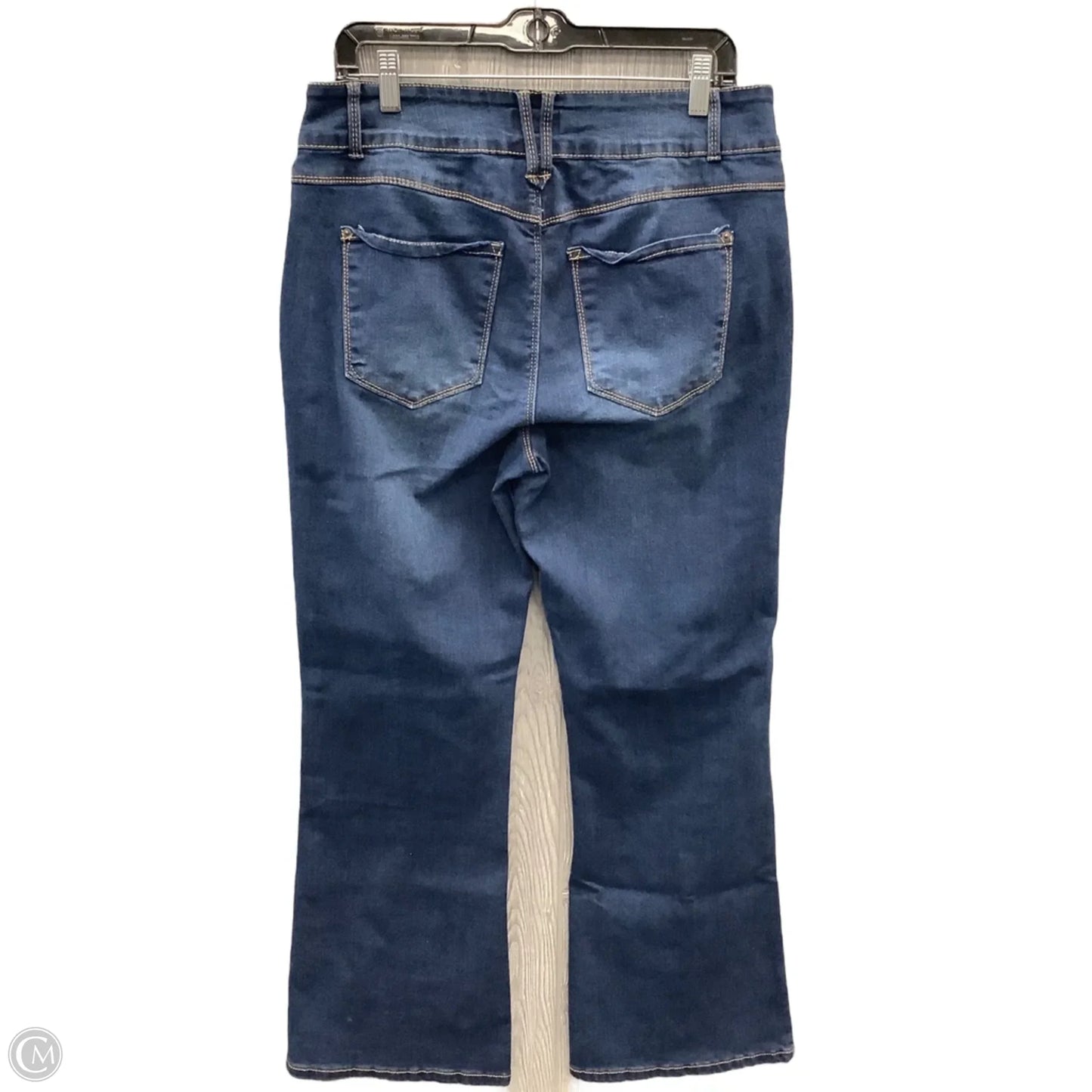 Jeans Flared By Curve Appeal In Blue Denim, Size: 14