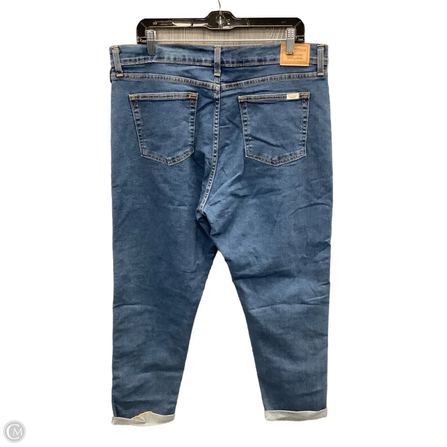 Jeans Boyfriend By Levis Signature In Blue Denim, Size: 14