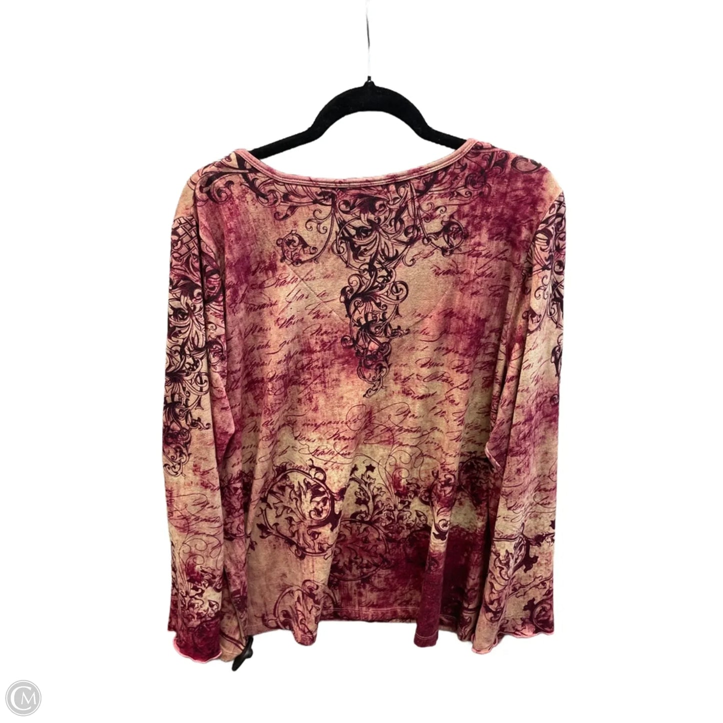 Top Long Sleeve By Clothes Mentor In Red, Size: 2x