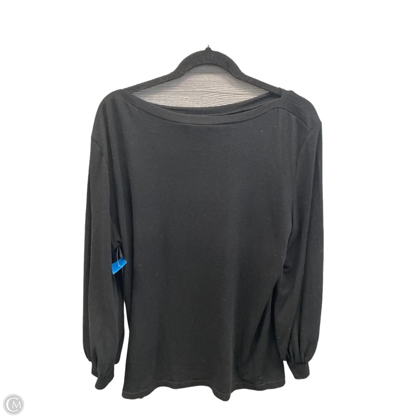 Top Long Sleeve By Amaryllis In Black, Size: M