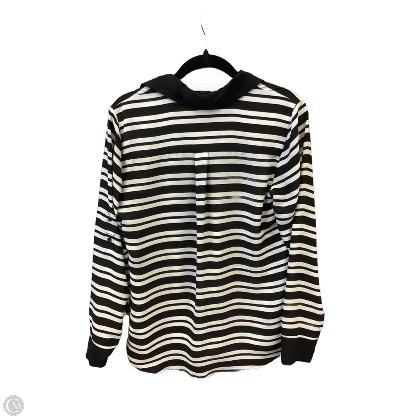 Top Long Sleeve By Express In Striped Pattern, Size: M