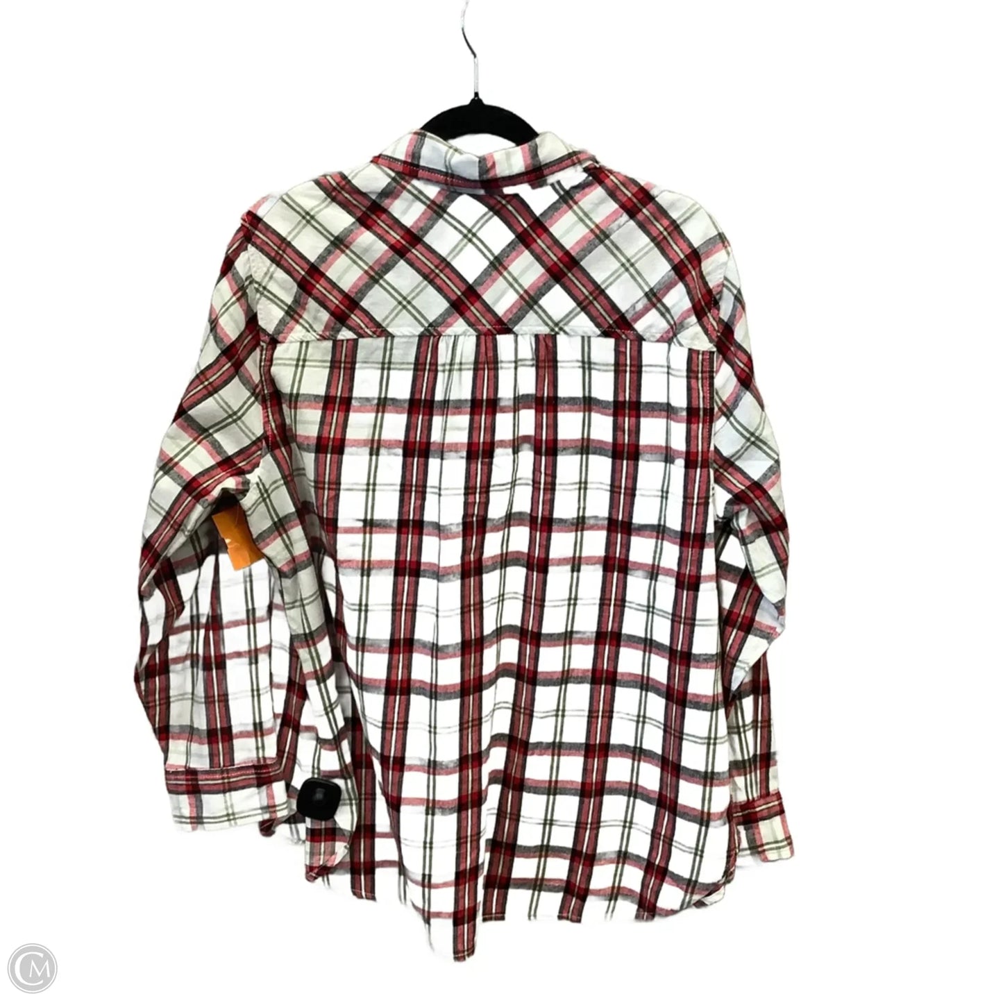 Top Long Sleeve By Time And Tru In Plaid Pattern, Size: Xl